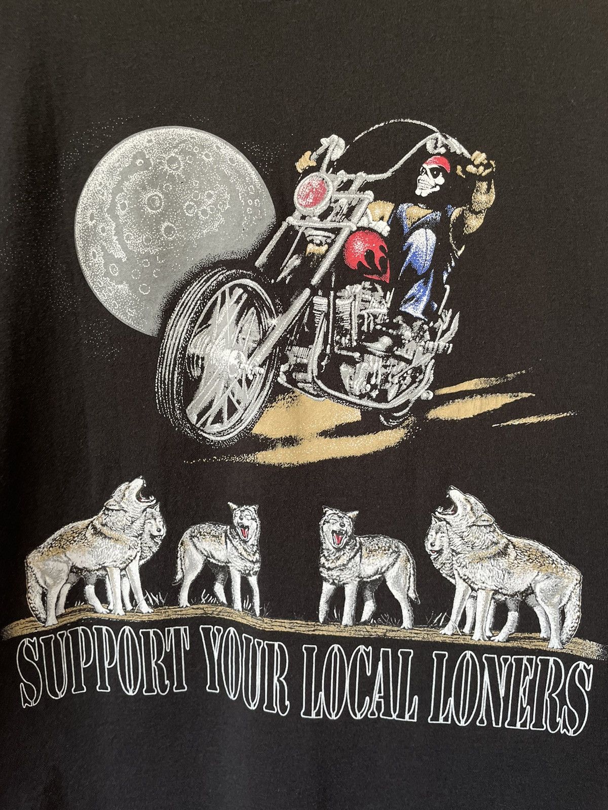 Other Vintage 90s Support Your Local Loners Biker tee Size US L / EU 52-54 / 3 - 3 Thumbnail