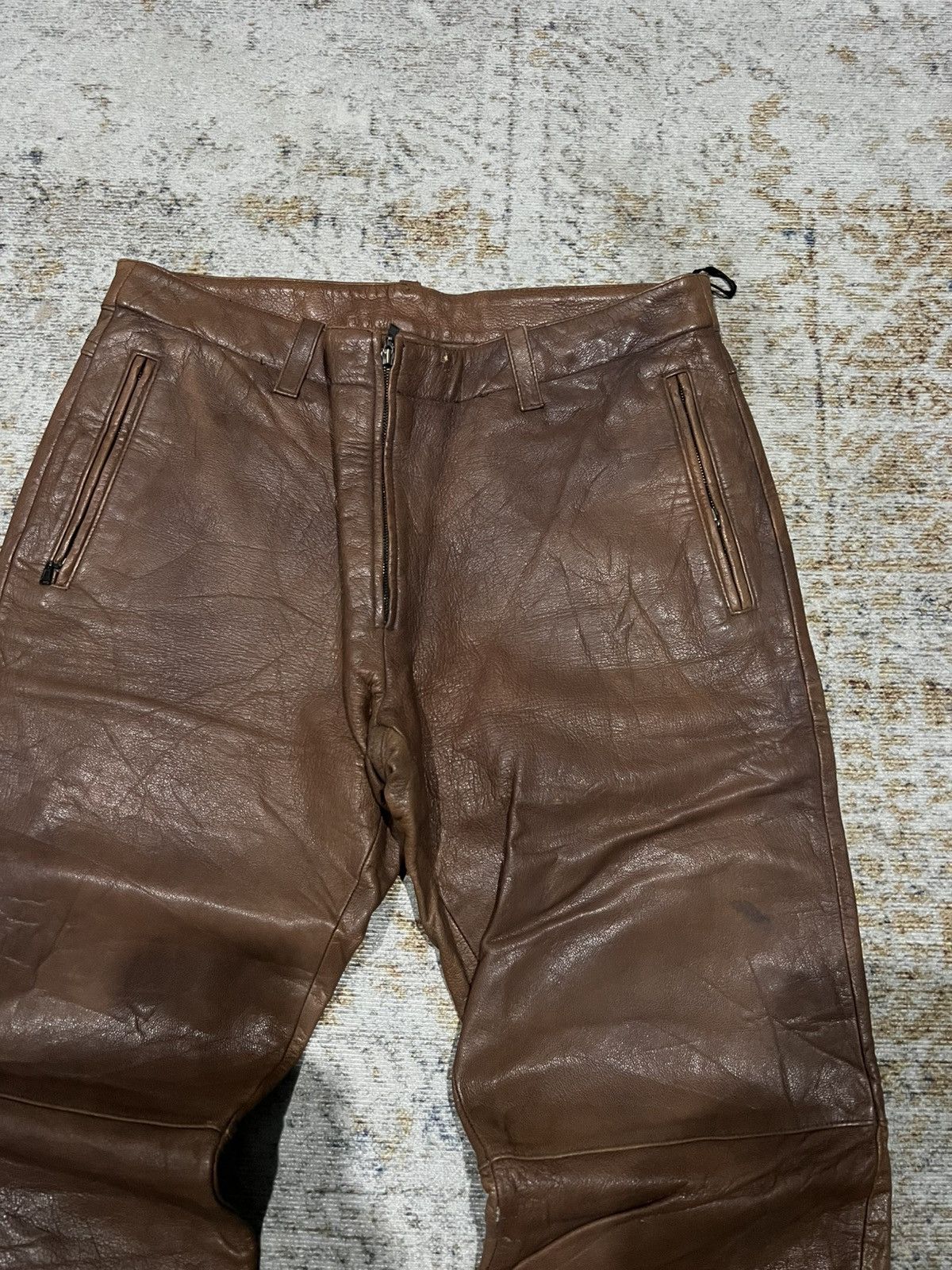 Japanese Brand Comme Ca Du Mode Men Sheepskin Leather Pants Size US 32 / EU 48 - 3 Thumbnail