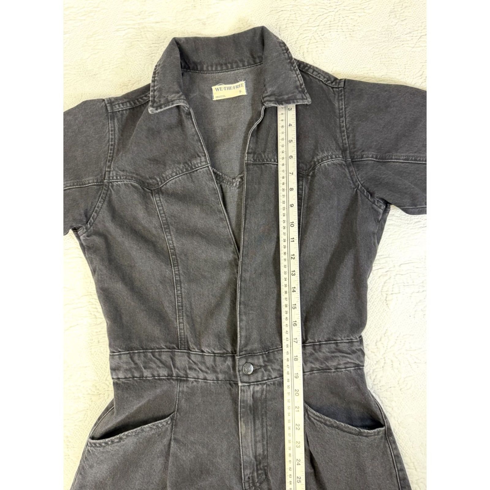 Vintage We The Free Jumpsuit Womens S Black People Marci Denim Women Size Glory Size 28" / US 6 / IT 42 - 5 Thumbnail