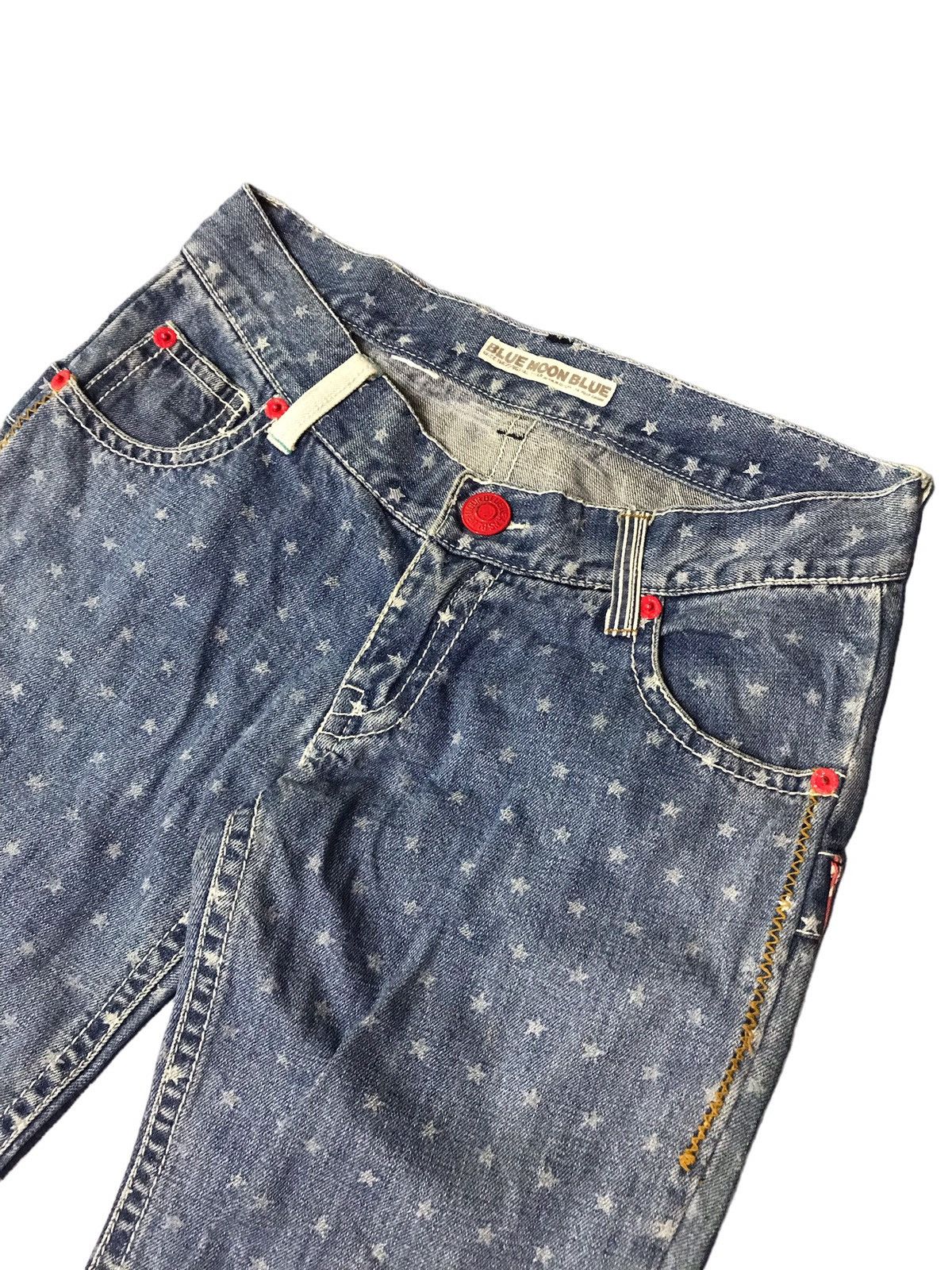 Hysteric Glamour BEST OFFER🔥🔥 Blue Moon Blue Japan Full Printed Star Jeans Size US 32 / EU 48 - 5 Thumbnail