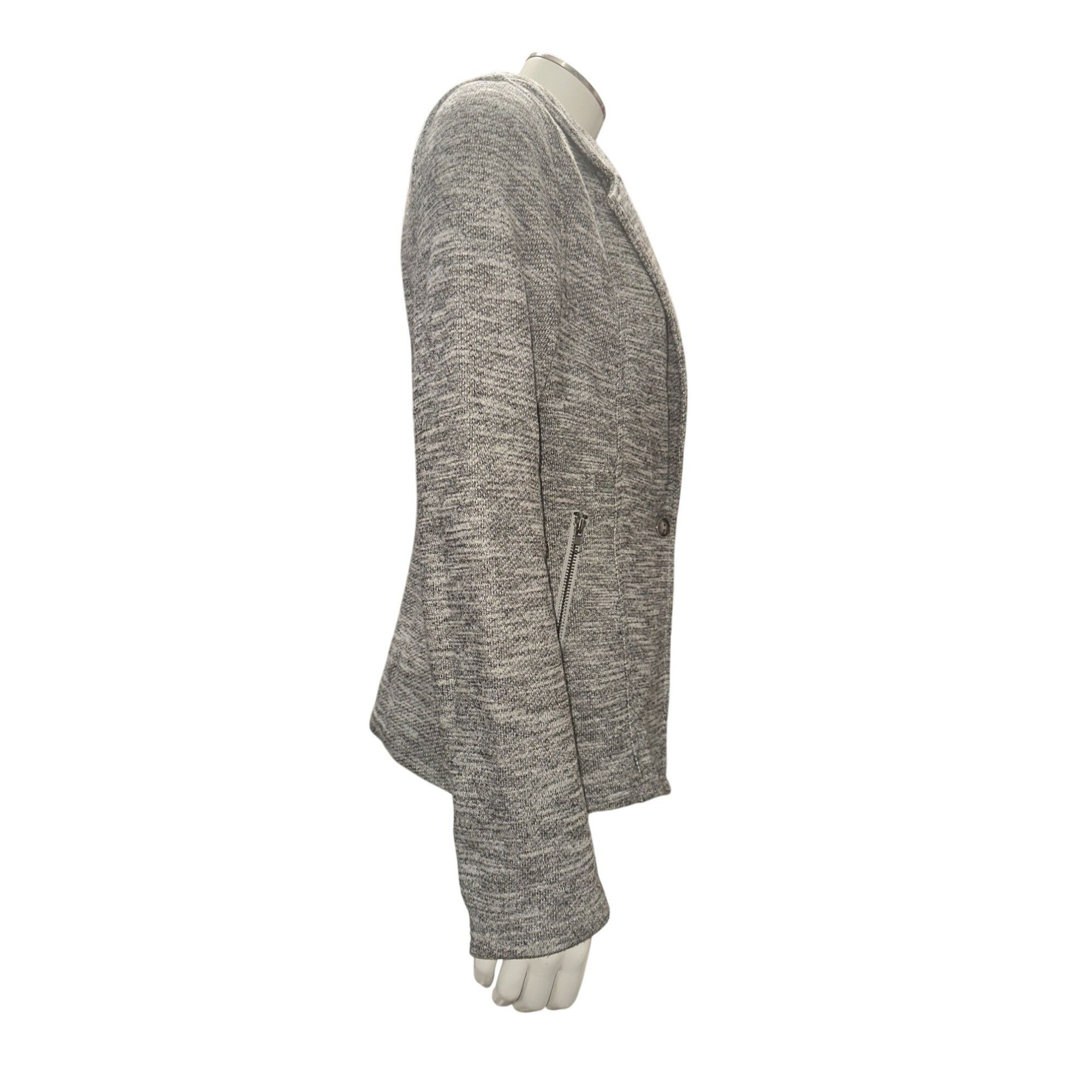 Other 41 Hawthorn Medium Grey Fitted Knit Blazer Single Button Str Size M / US 6-8 / IT 42-44 - 6 Thumbnail