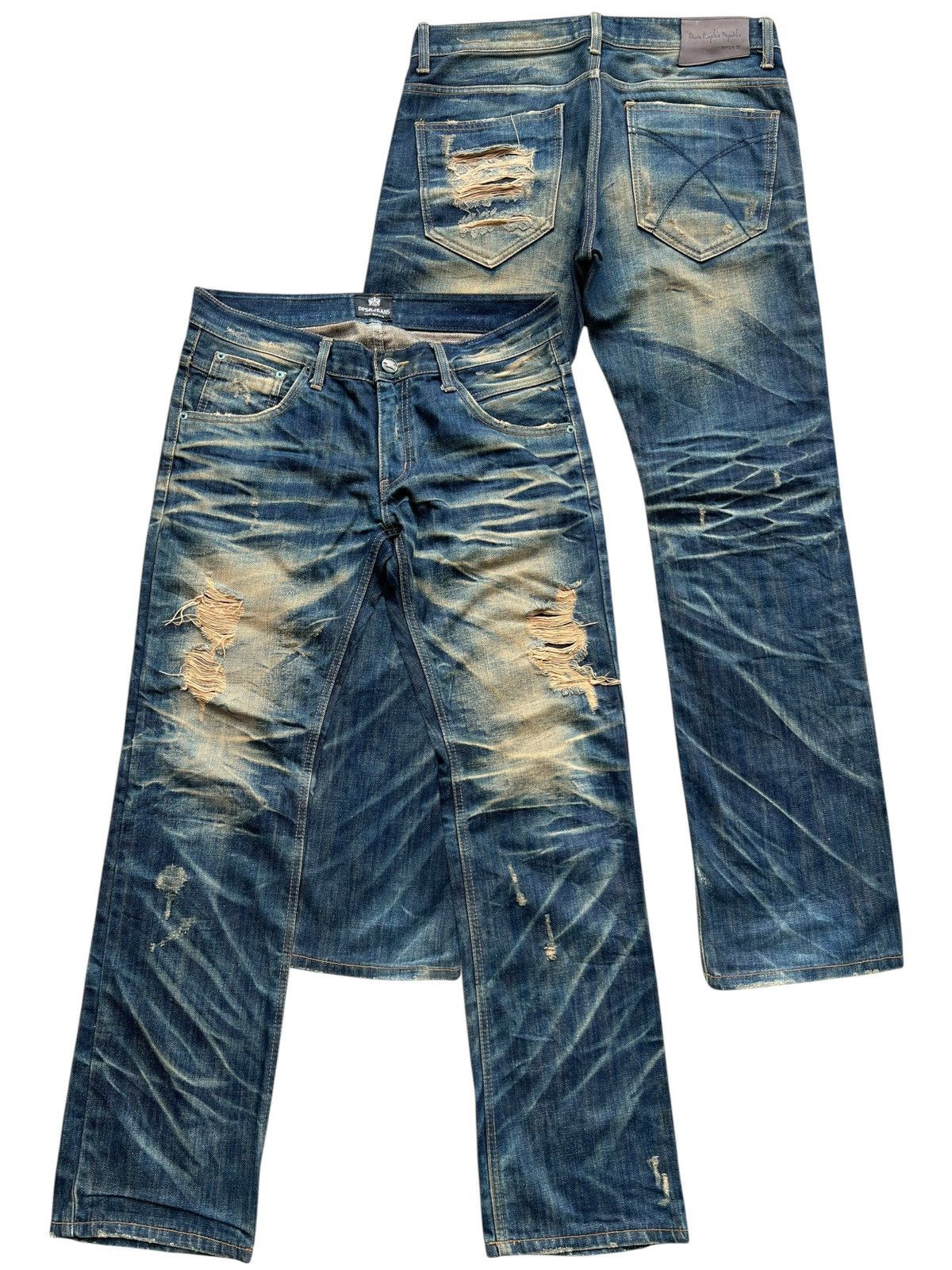 PRPS Sandwash Mudwash Lowrise Denim Jeans 36x33