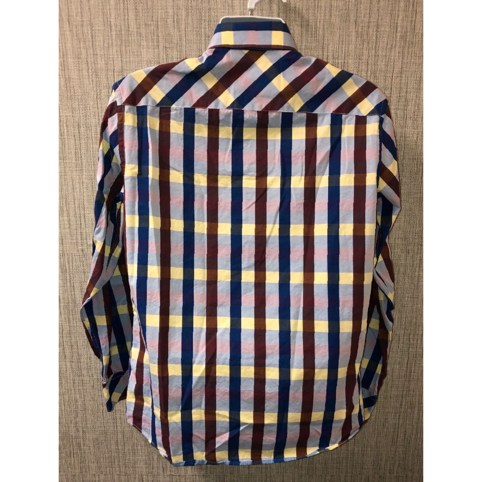 BUGATCHI Bugatchi Uomo Shirt Plaid Button-Front Shaped Fit Mens M Multicolor Long Sleeve Button-Up 22 Inch Armpit Size US M / EU 48-50 / 2 - 5 Thumbnail
