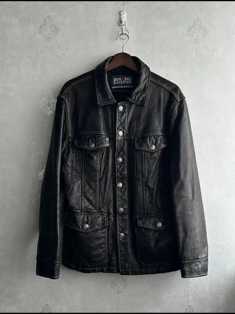 Jean Paul Gaultier Vintage Jean Paul Gaultier lamb leather jacket Size US L / EU 52-54 / 3 - 1 Thumbnail