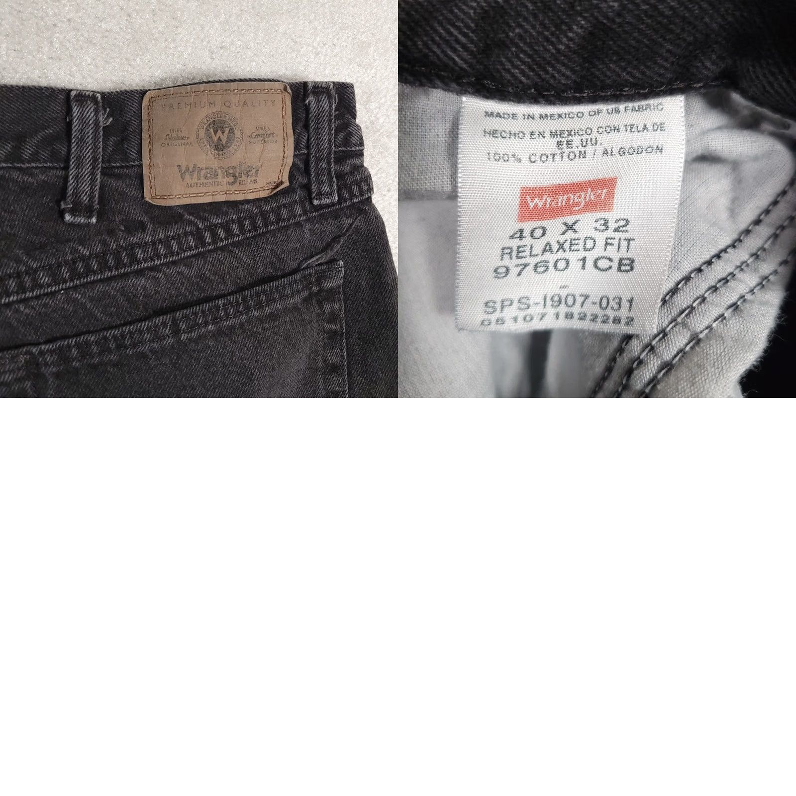 Wrangler VINTAGE Wrangler Jeans Mens 40x32 Black Western Cowboy High Rise Denim Regular Waist 40 Size US 40 / EU 56 - 9 Thumbnail