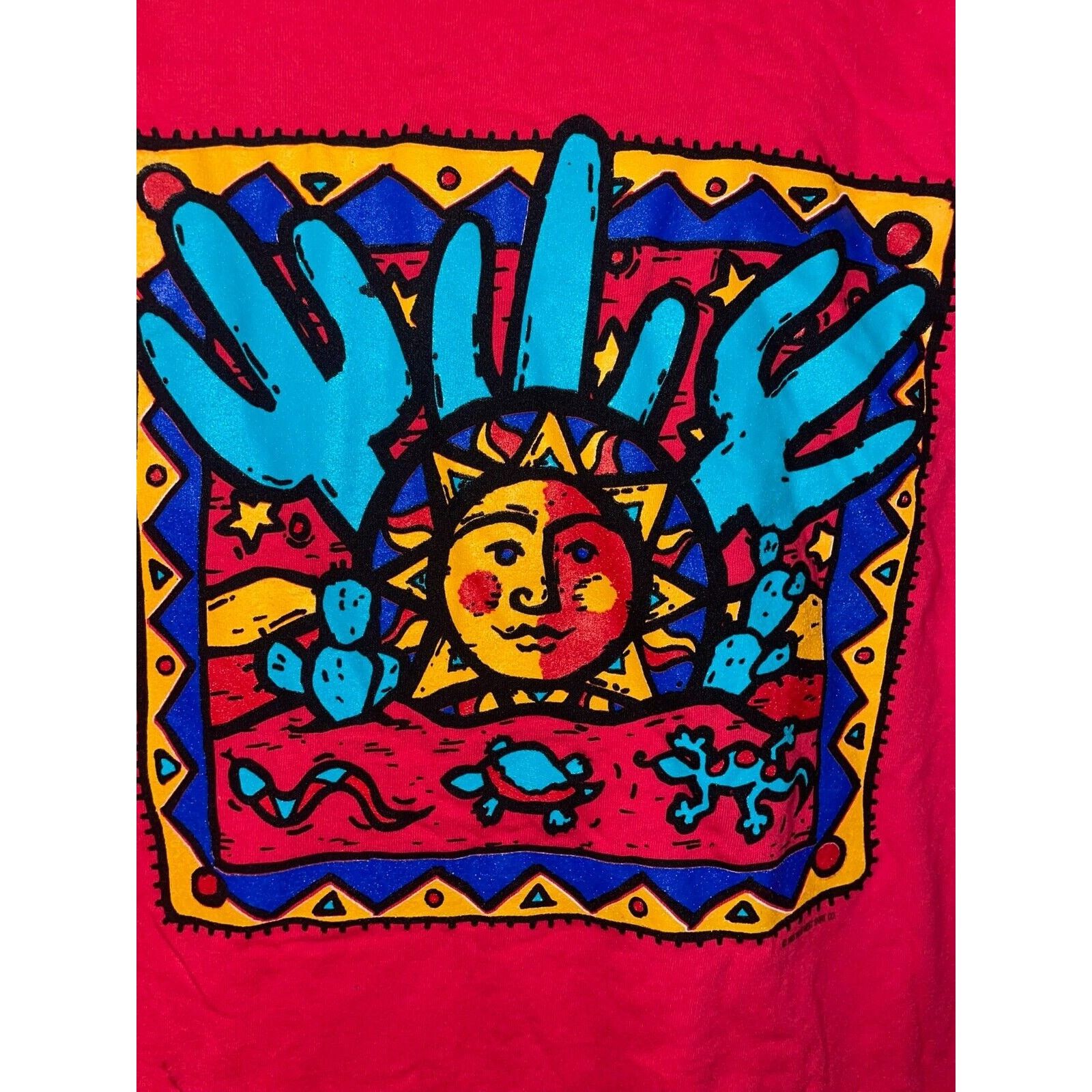 Vintage Vintage Arizona Sunshine Shirt Cactus Art Red Tee VTG 1995 L Size US L / EU 52-54 / 3 - 8 Thumbnail