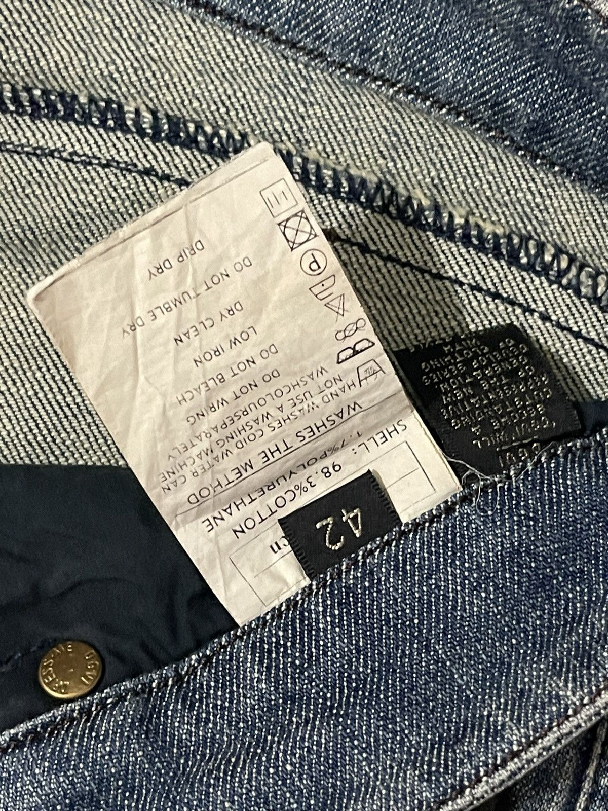 Vintage 2006 DGVI Leather Patch Wavy Brazilroxx Jeans Size US 31 - 10 Thumbnail