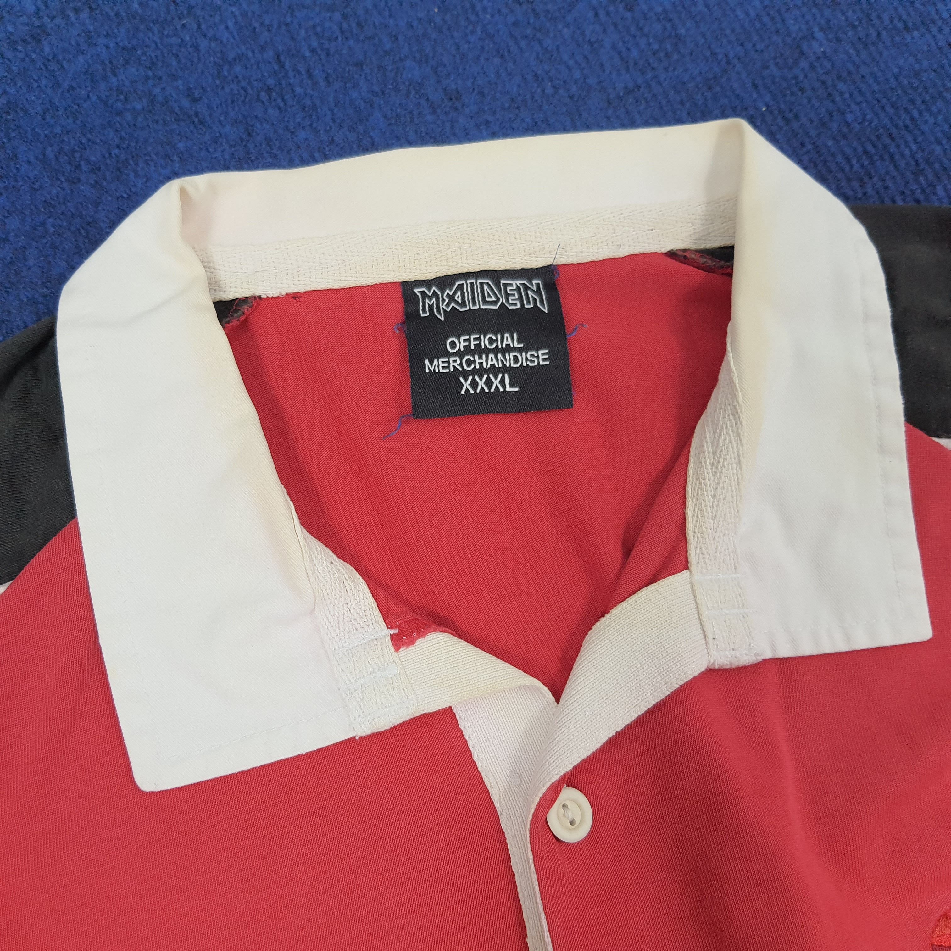 Band Tees × Vintage Vintage Iron Maiden Band Official Merchandise Polo Shirt Size US XXL / EU 58 / 5 - 6 Thumbnail