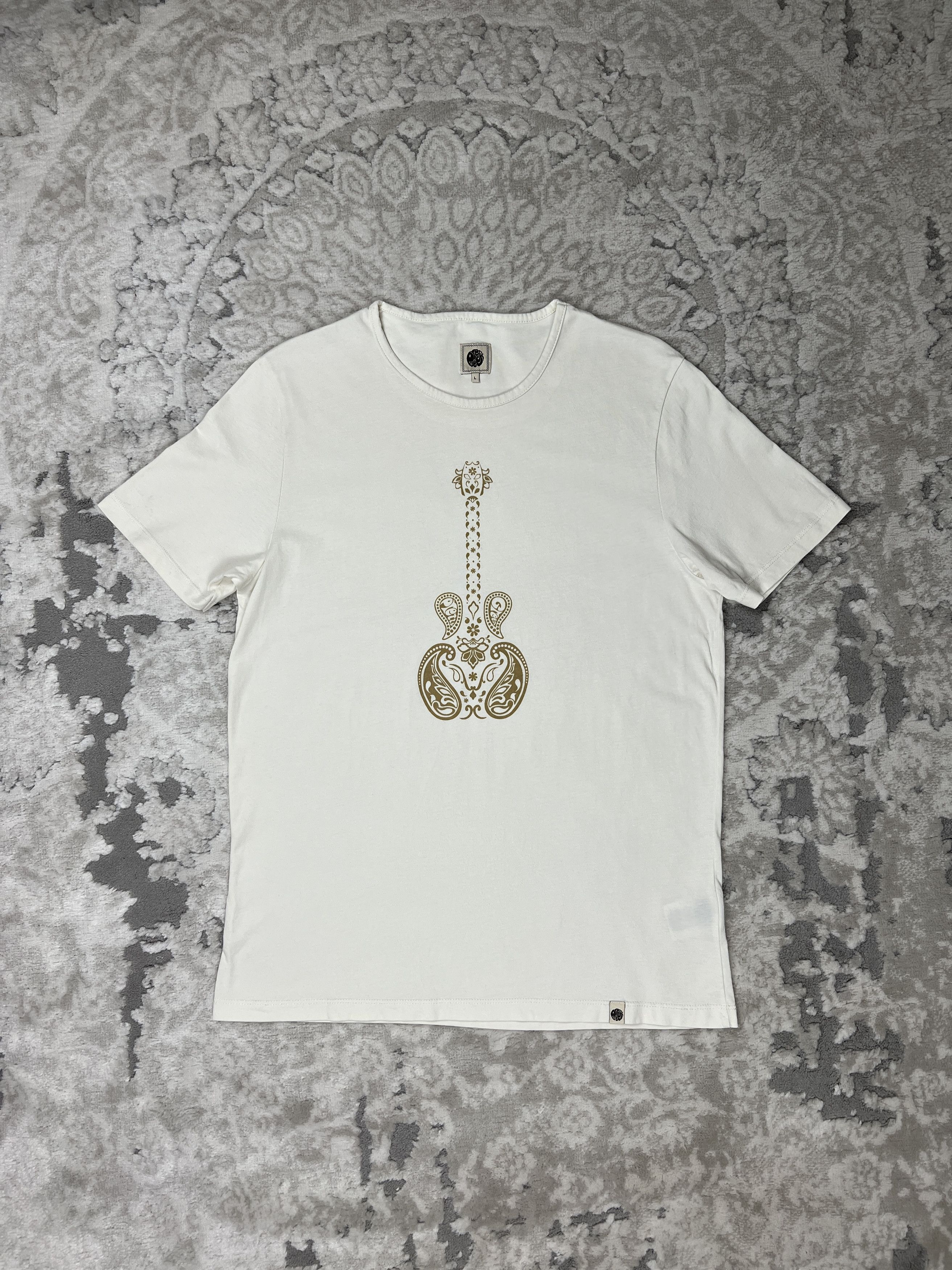 Pretty Green Pretty Green Paisley Guitar Graphic T-Shirt M-L Size US M / EU 48-50 / 2 - 1 Thumbnail