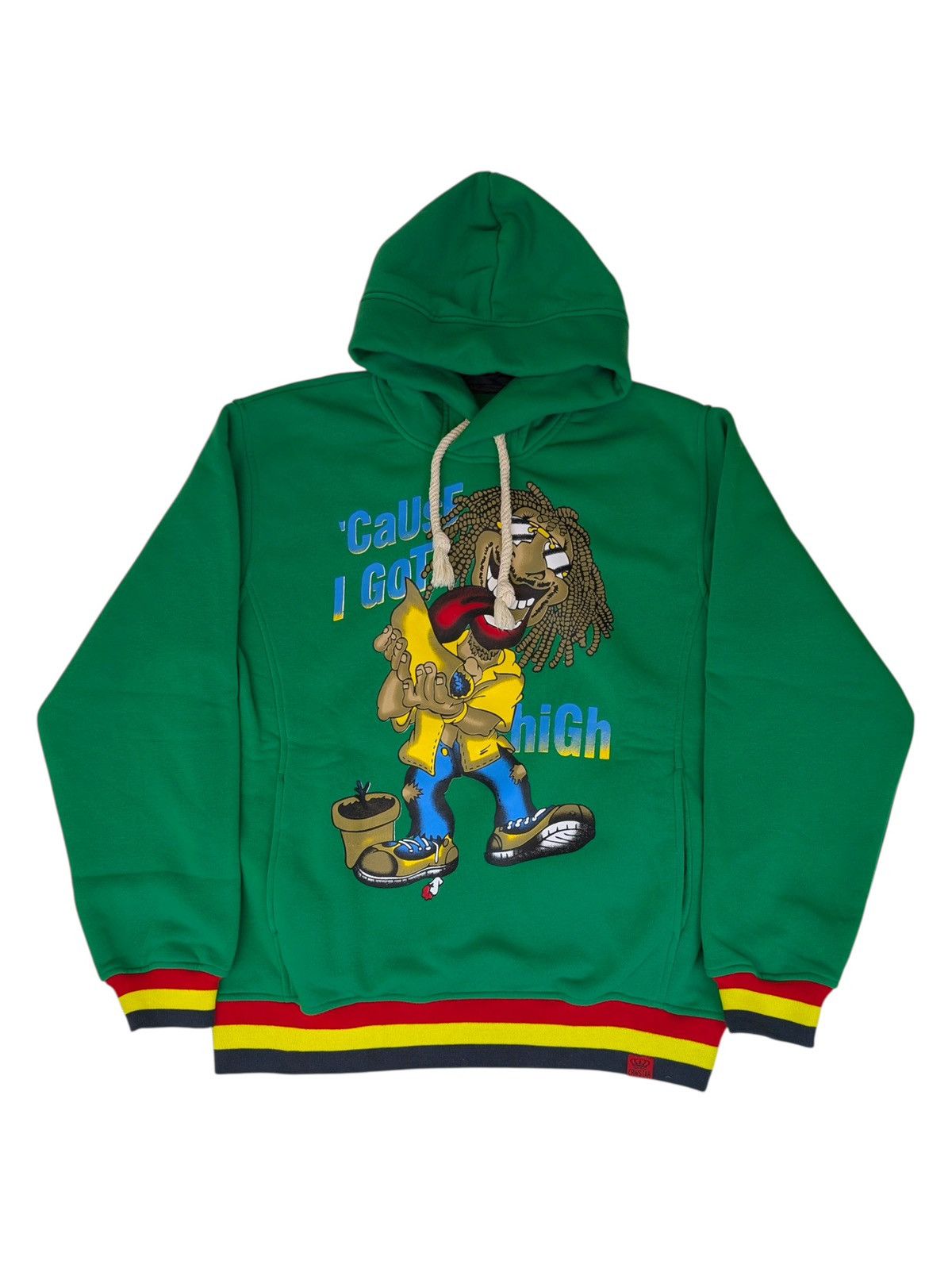 Vintage Cuz I Got High Vintage 420 Weed Marihuana Skater Hoodie 00s Size US XL / EU 56 / 4 - 2 Thumbnail