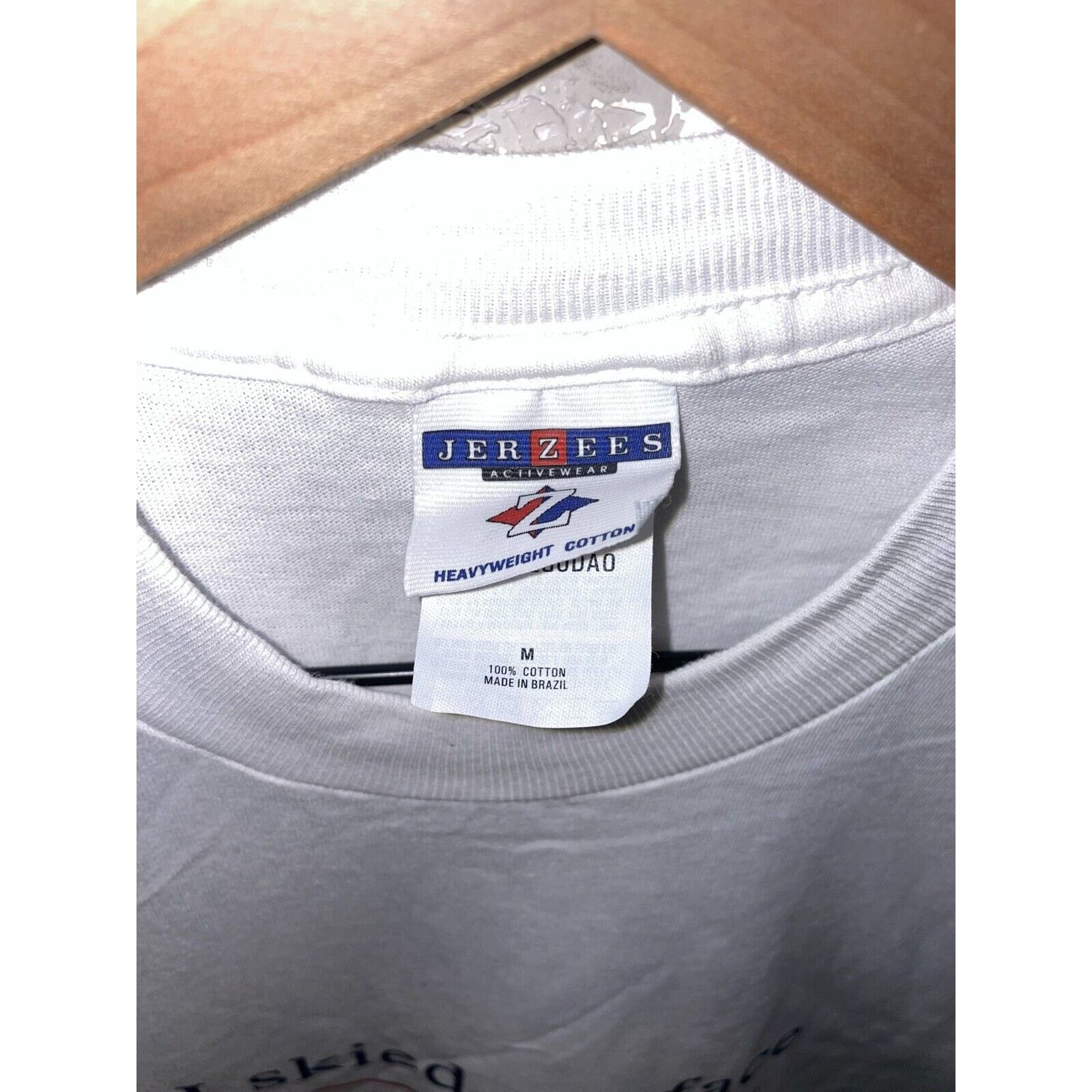 Jerzees Vintage New Mexico I Skied The Face Red River White M Shirt Size US M / EU 48-50 / 2 - 4 Thumbnail