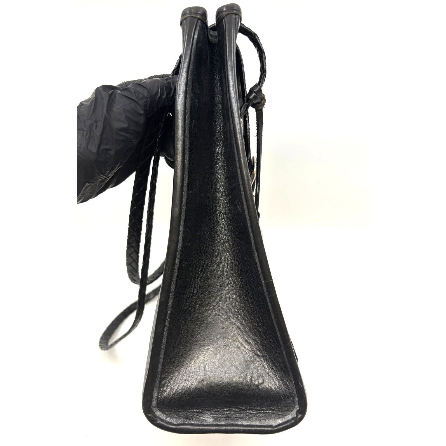 Brighton Vintage BRIGHTON Black Croc Embossed Leather Shoulder Bag Size ONE SIZE - 8 Thumbnail