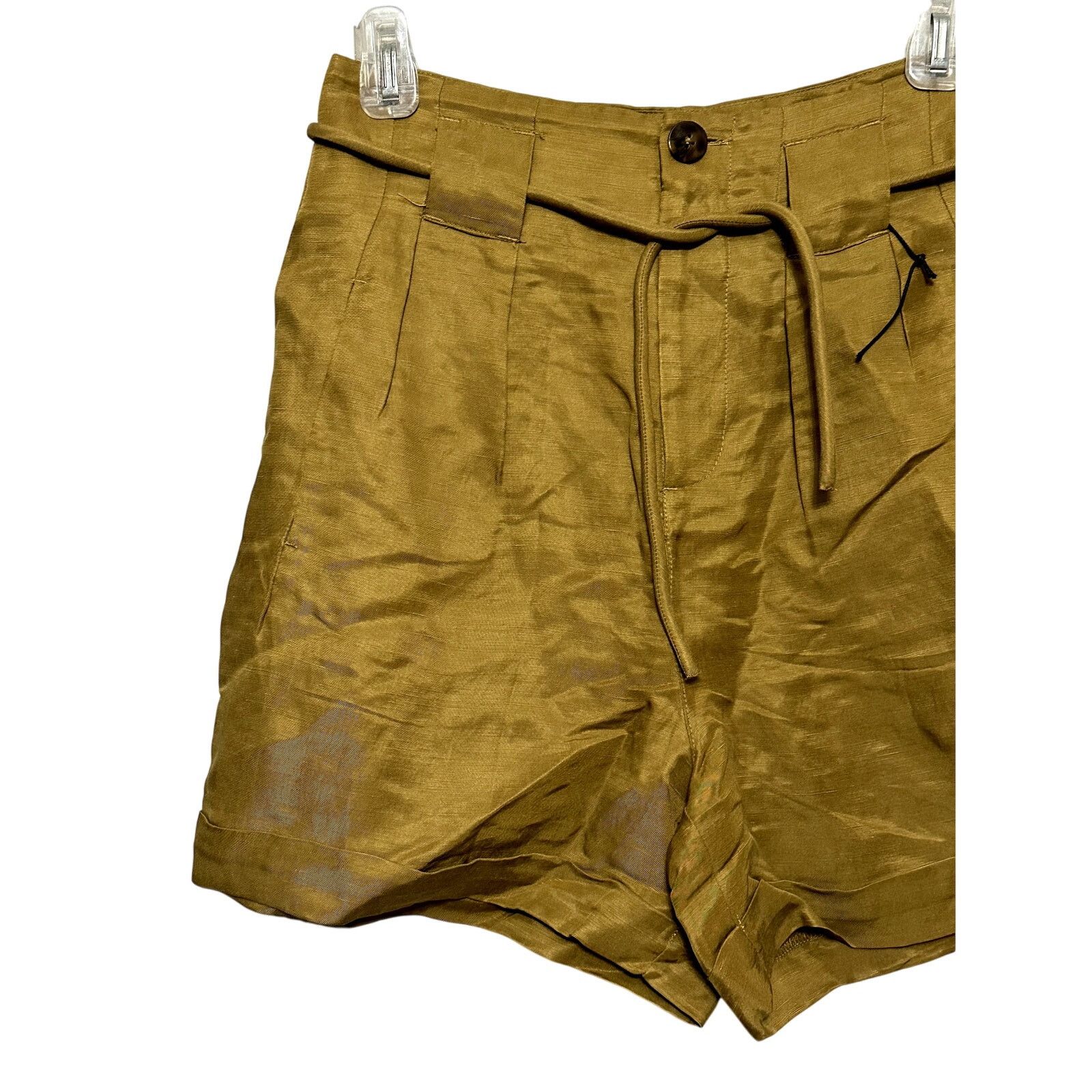 Scotch & Soda Scotch & Soda High Rise Short Belted Linen Brown XS NWOT Size 28" / US 6 / IT 42 - 3 Thumbnail
