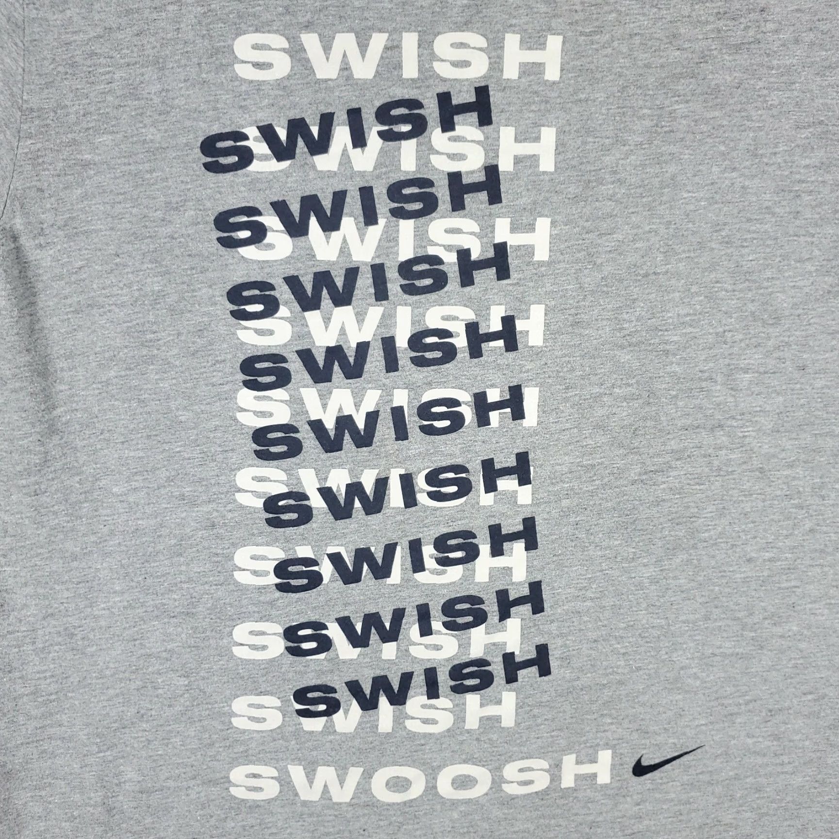 Nike NIKE Swish Swish Swoosh Gray Graphic T-Shirt Adult XL Mens Sports Logo Size US XL / EU 56 / 4 - 2 Thumbnail