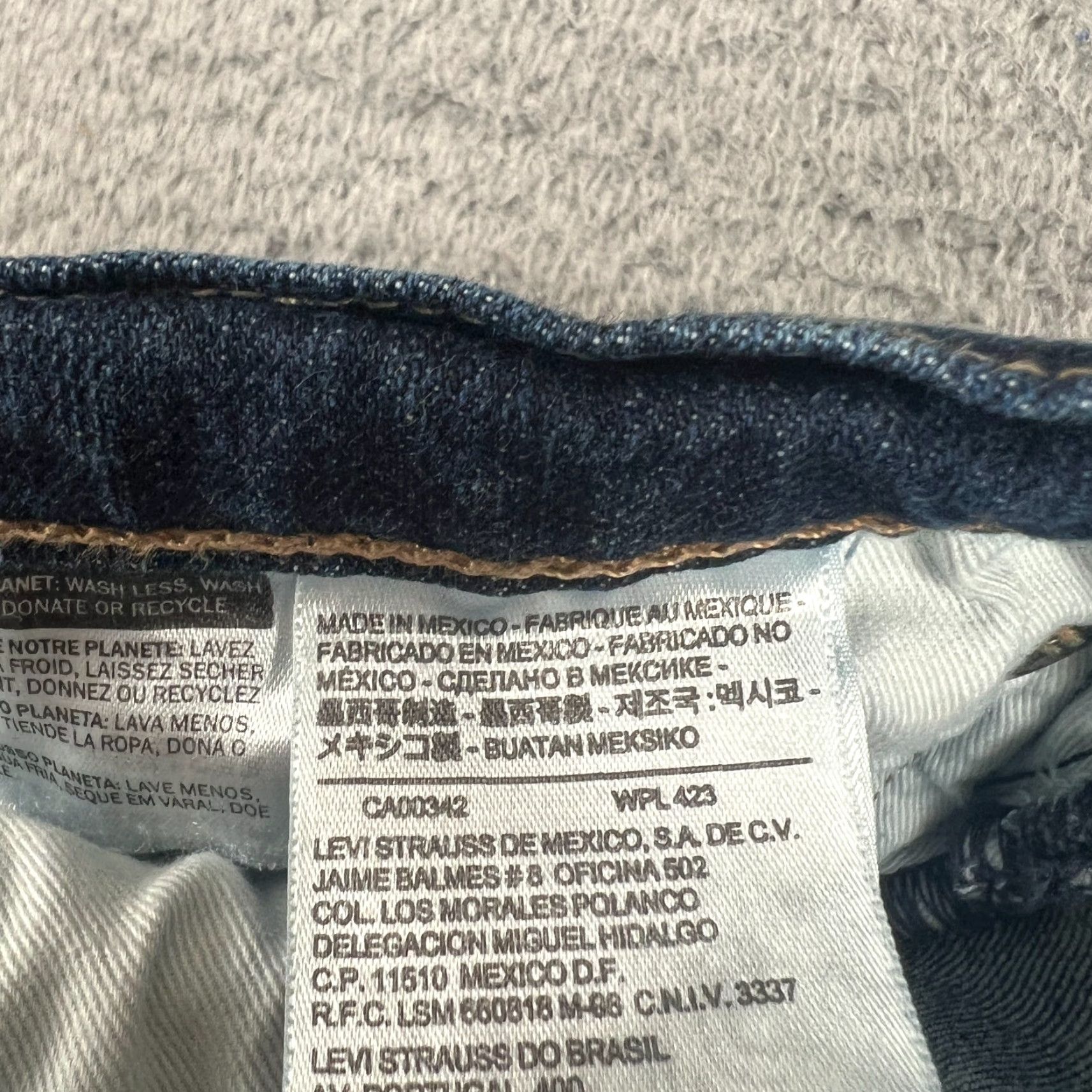 Levi's Levi's 504 Jeans Men's Regular Straight Fit 38x30 Blue Denim Size US 38 / EU 54 - 6 Thumbnail