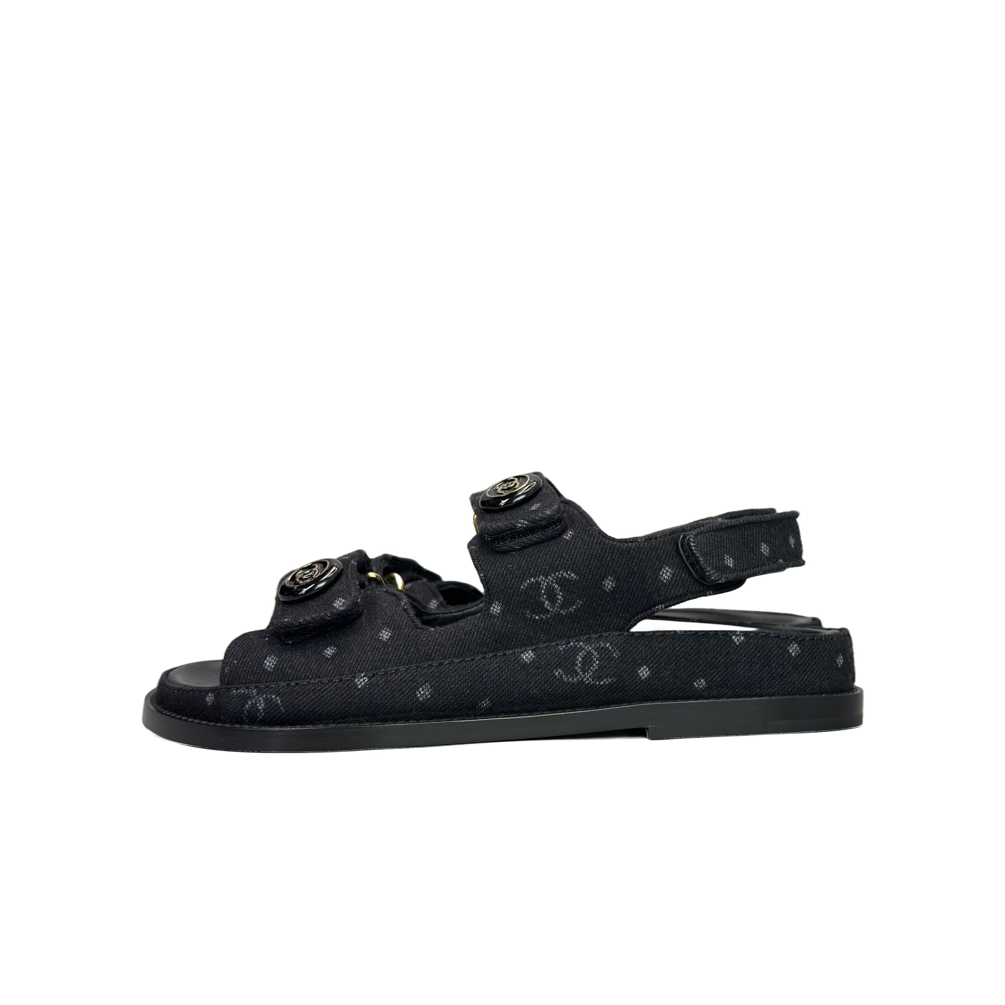 Chanel Chanel Logo Fabric Sandals Size 37 Size US 7 / IT 37 - 1 Thumbnail
