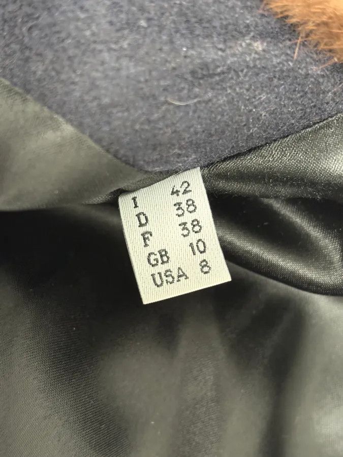 Jean Paul Gaultier 2000s Jean Paul Gaultier Navy Wool Leather Cuff Blazer Size 40R - 12 Thumbnail