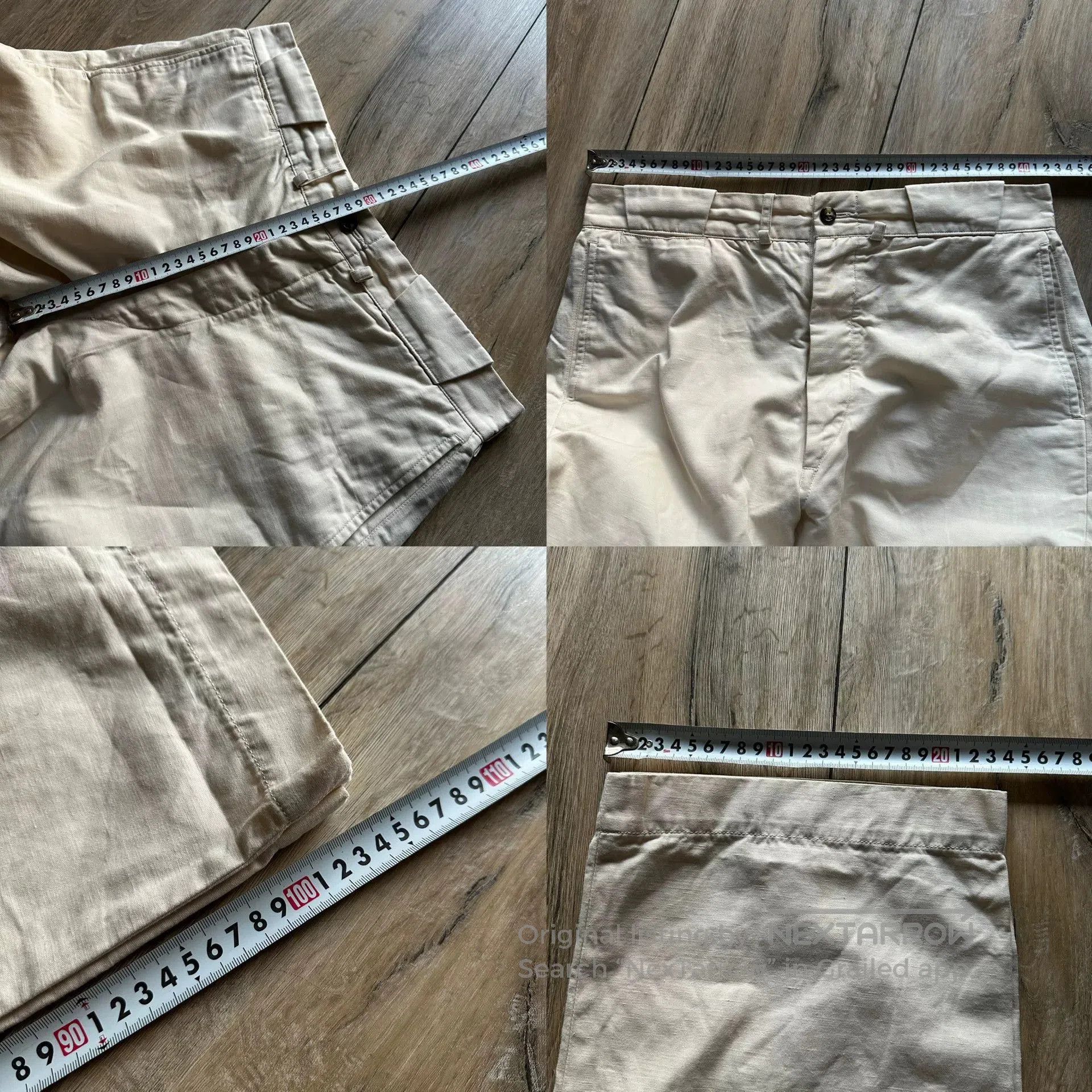 Old Joe OLD JOE Cotton Linen White Pants. Size US 34 / EU 50 - 9 Thumbnail