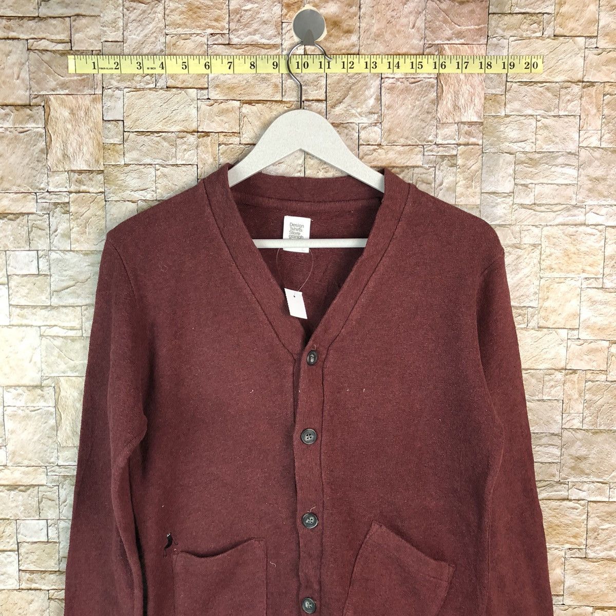 Japanese Brand Graniph Maroon Cardigan Knitwear #A1204 Size US S / EU 44-46 / 1 - 2 Thumbnail