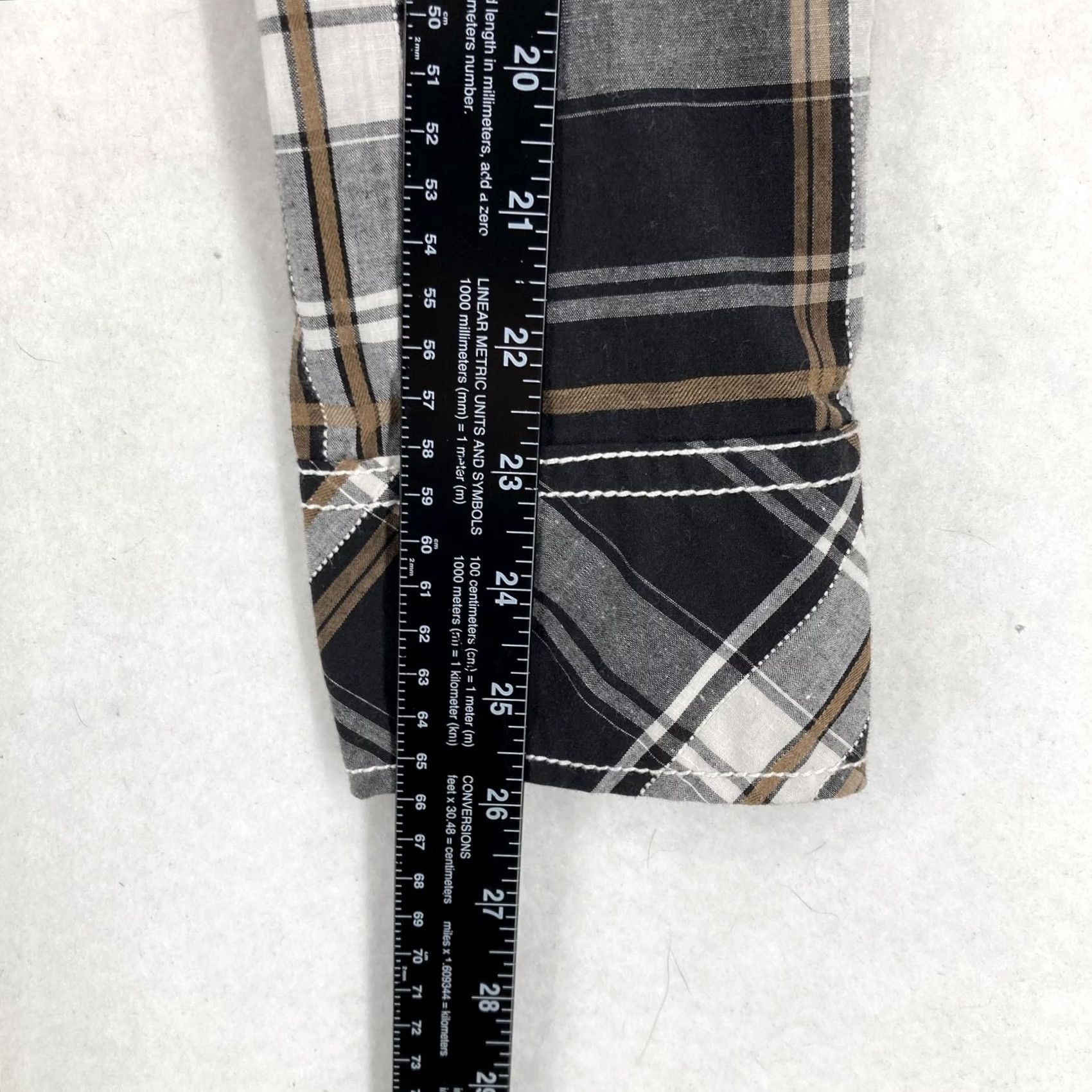 Vintage Buckle BKE Shirt Mens Medium Black Plaid Western Pearl Snap Athletic Long Sleeve Size US M / EU 48-50 / 2 - 6 Thumbnail