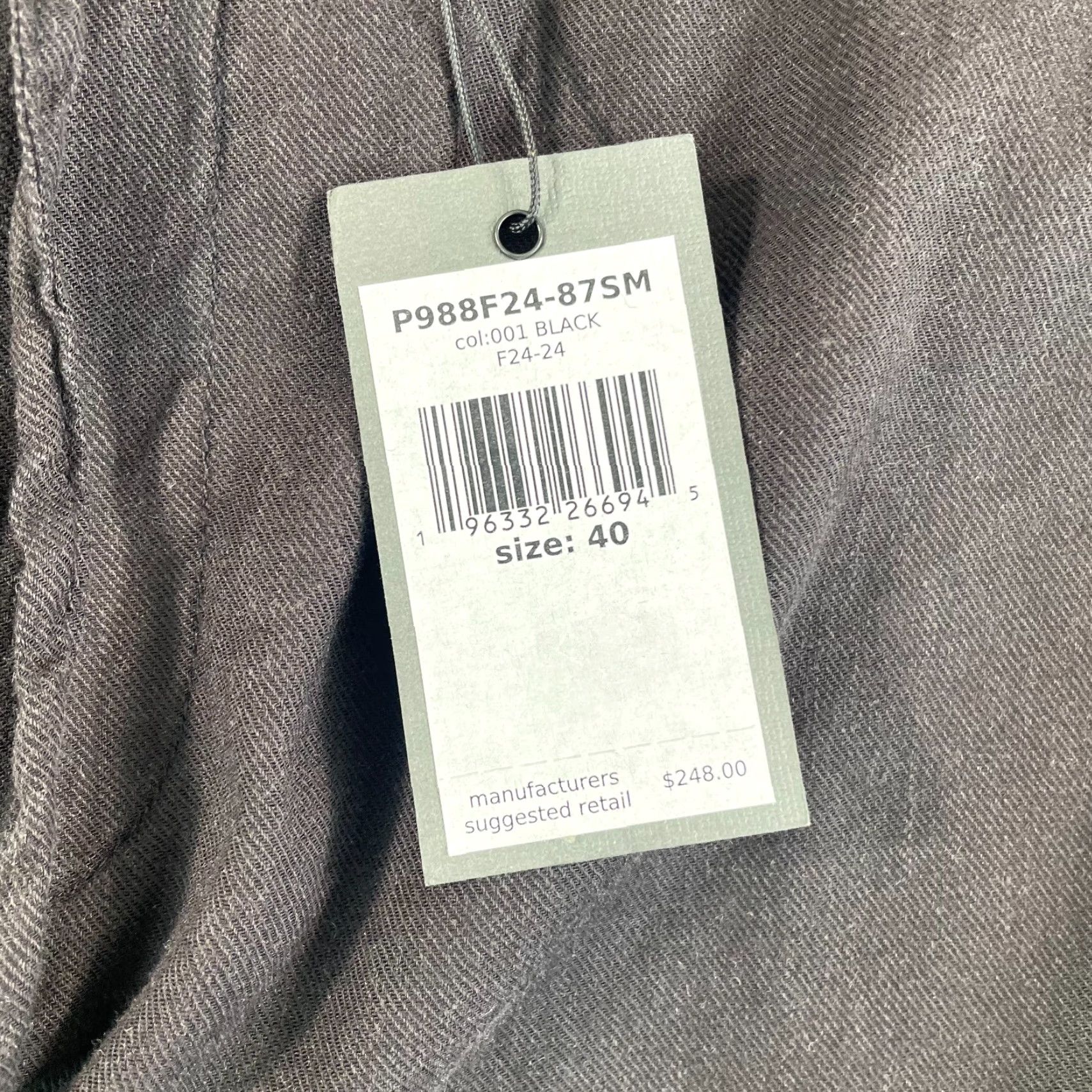 John Varvatos John Varvatos Campos Pants Men 40x33 Black Linen Blend Relaxed Fit NWT 248 Size US 40 / EU 56 - 5 Thumbnail