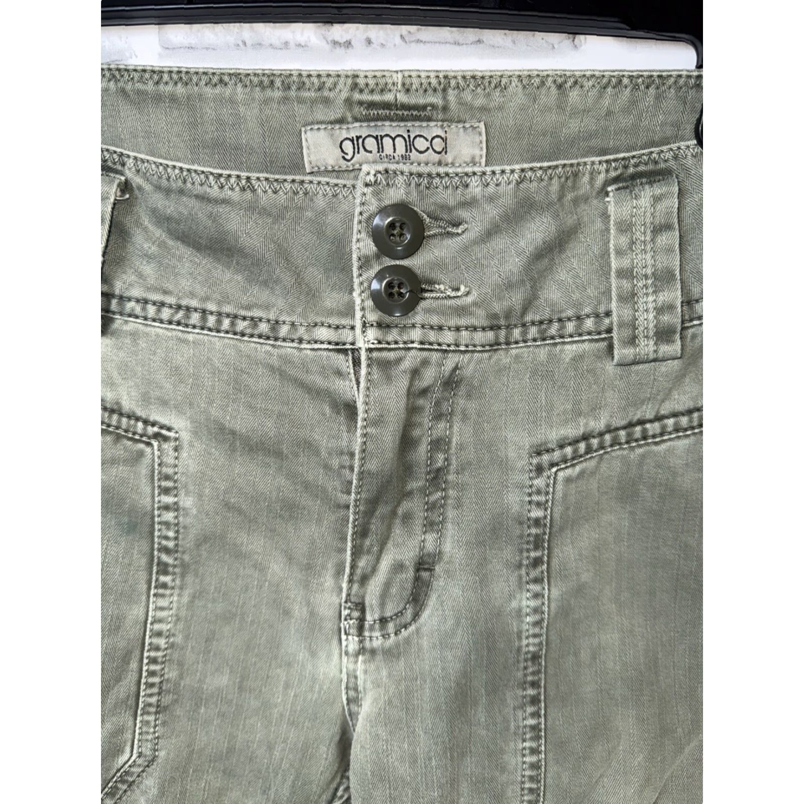 Gramicci GRAMICCI Green Cargo Pants Womens Size 2 Regular 31" Inseam Casual Hiking Size 26" / US 2 / IT 38 - 2 Thumbnail