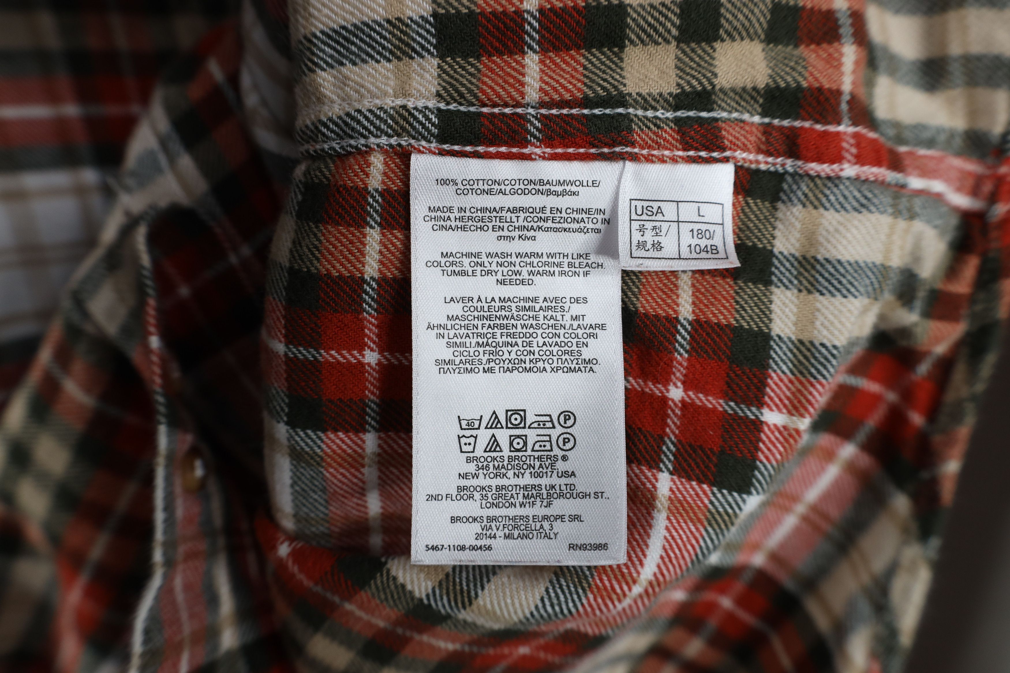 Brooks Brothers Vintage Brooks Brothers Flannel Collared Button Down Shirt Size US L / EU 52-54 / 3 - 7 Thumbnail