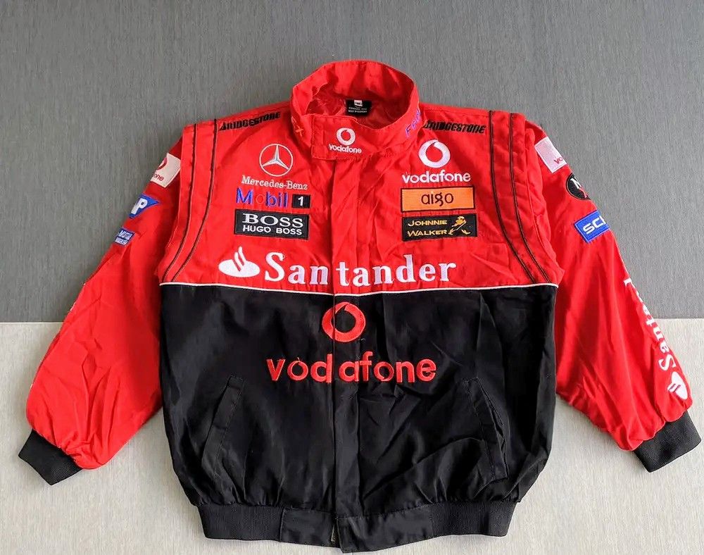Vintage 💀🔥 MERCEDEZ BENZ 💥 LEWIS HAMILTON F1 Racing Jacket Retro Size US L / EU 52-54 / 3 - 2 Thumbnail