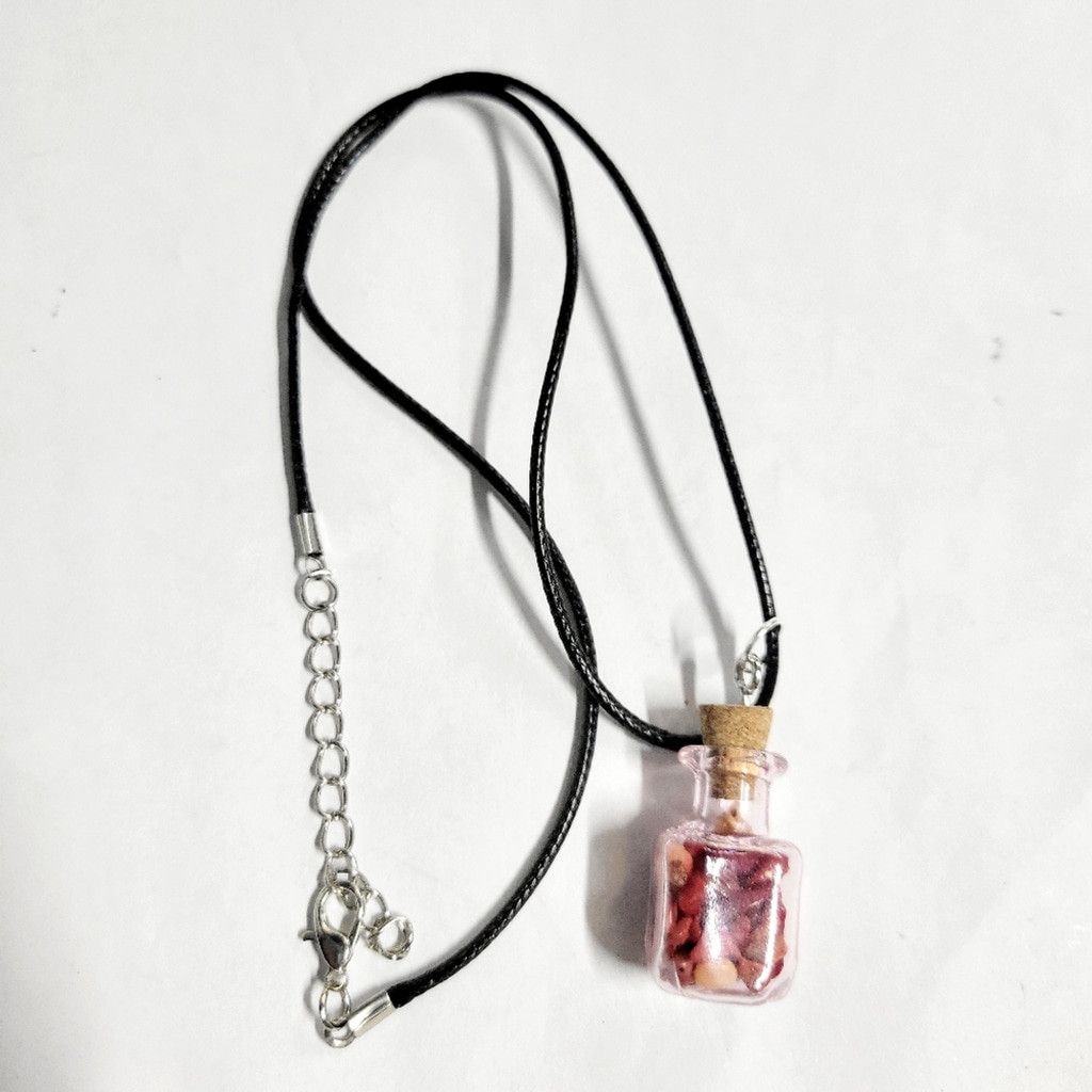 Handmade Hand crafted red coral mini bottle pendant necklace Size ONE SIZE - 4 Thumbnail