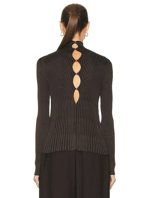 Bottega Veneta o1loc1c0324 715441 Plissé Jumper in Brown Size M / US 6-8 / IT 42-44 - 6 Thumbnail