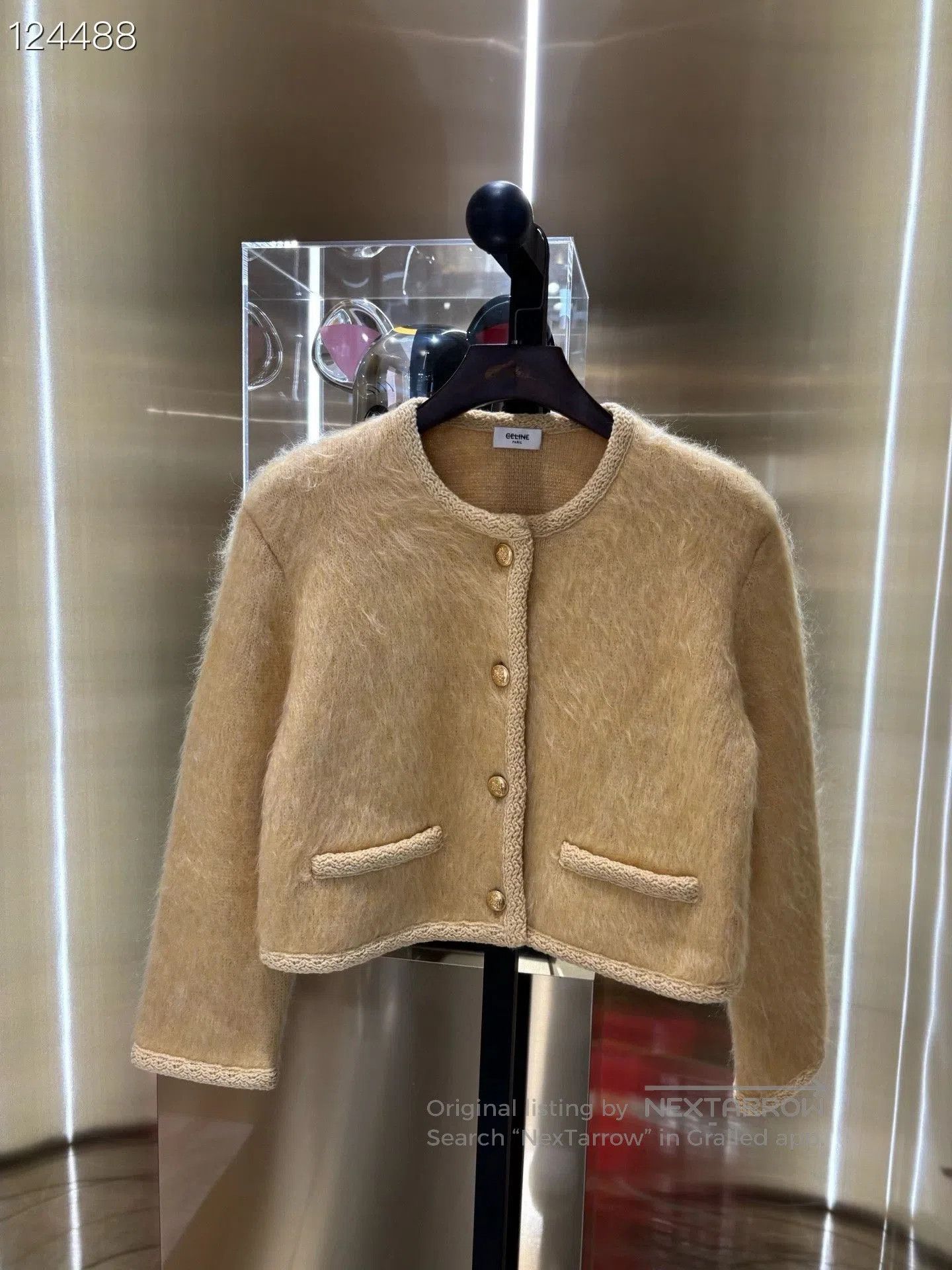 Celine Celine Yellow Mohair Short Coat. Size M / US 6-8 / IT 42-44 - 1 Thumbnail