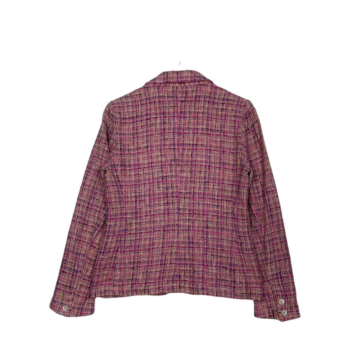 Vintage HERMILLE BOUTIQUE Pink Tweed Jacket #2747-C124 Size S / US 4 / IT 40 - 20 Thumbnail