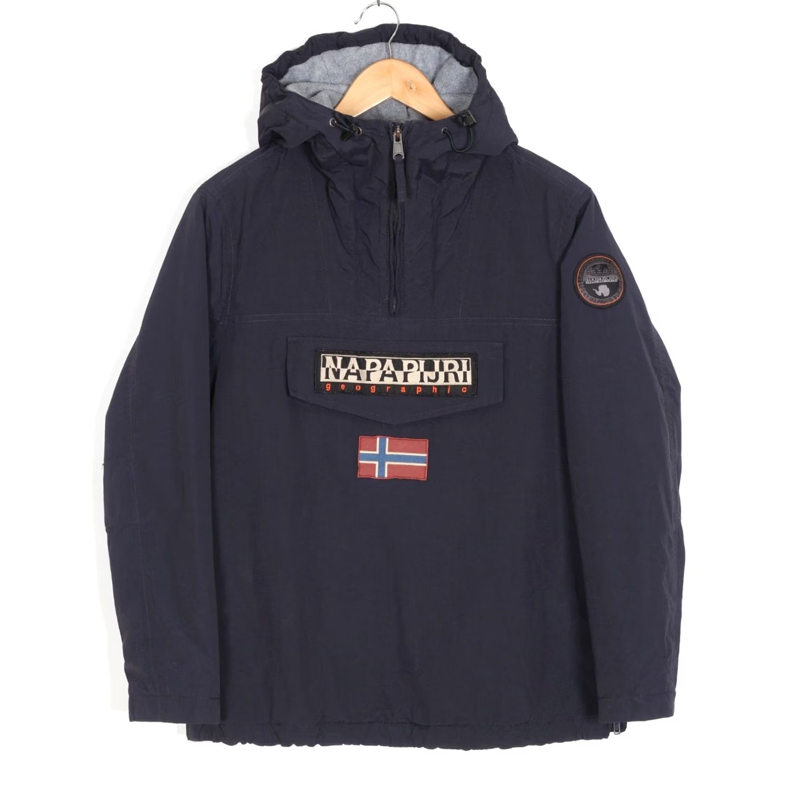 Napapijri NAPAPIJRI Rainforest Hooded Anorak Jacket Men Size M Blue Designer Ski Winter Size US M / EU 48-50 / 2 - 3 Thumbnail