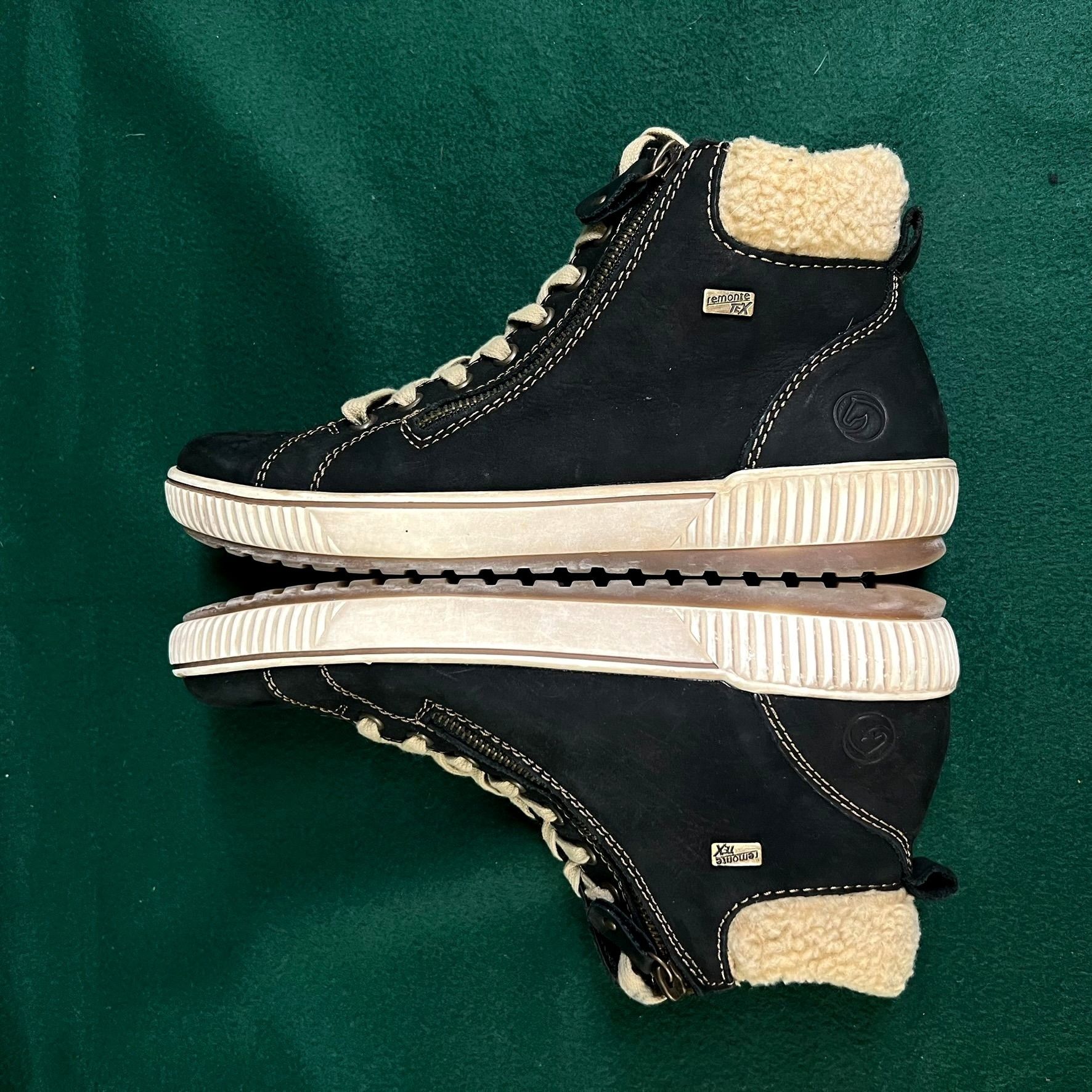 Other Remonte Women's Black Leather US 8.5 High-Top Sneakers With Size US 8.5 / IT 38.5 - 6 Thumbnail