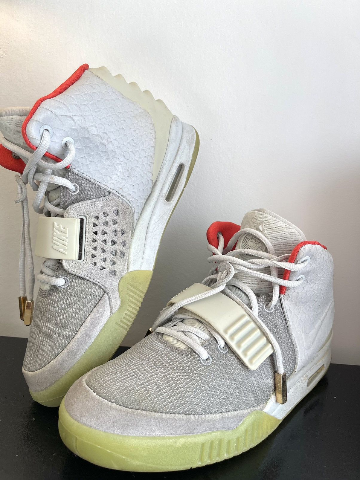 image of Kanye West x Nike Air Yeezy 2 Pure Platinum Size 11 Shoes in Grey, Men's