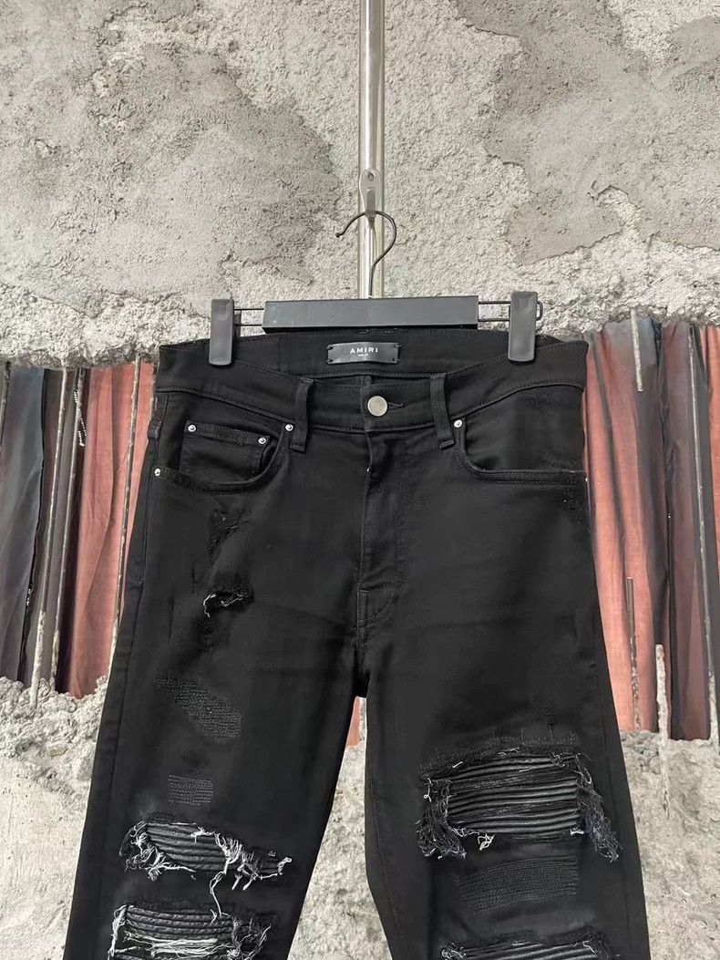 Amiri Amiri MX1 Black Patchwork Denim Pants Size US 29 - 3 Thumbnail