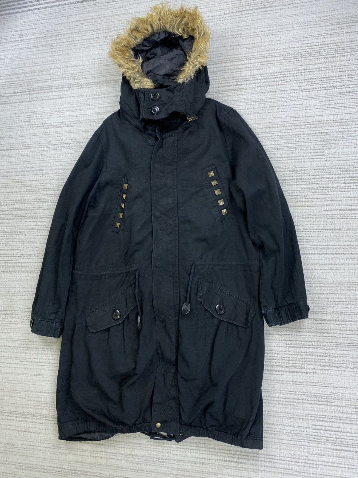 If Six Was Nine Vtg World Wide Love Gothic Style Faux Fur Hoodie Jacket Size US M / EU 48-50 / 2 - 4 Thumbnail
