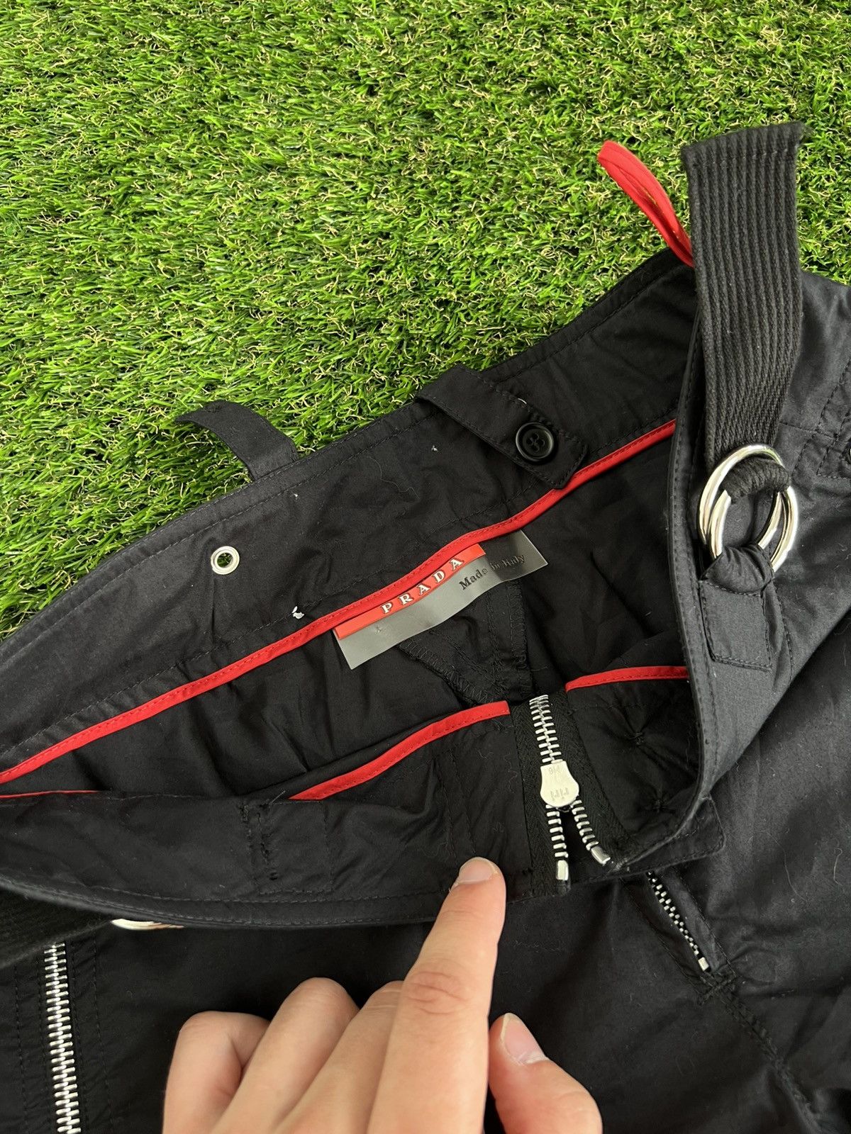 Prada PRADA Pants Cargo Biker Astro Bondage Zipper Laced Vintage Size 28" / US 6 / IT 42 - 7 Thumbnail