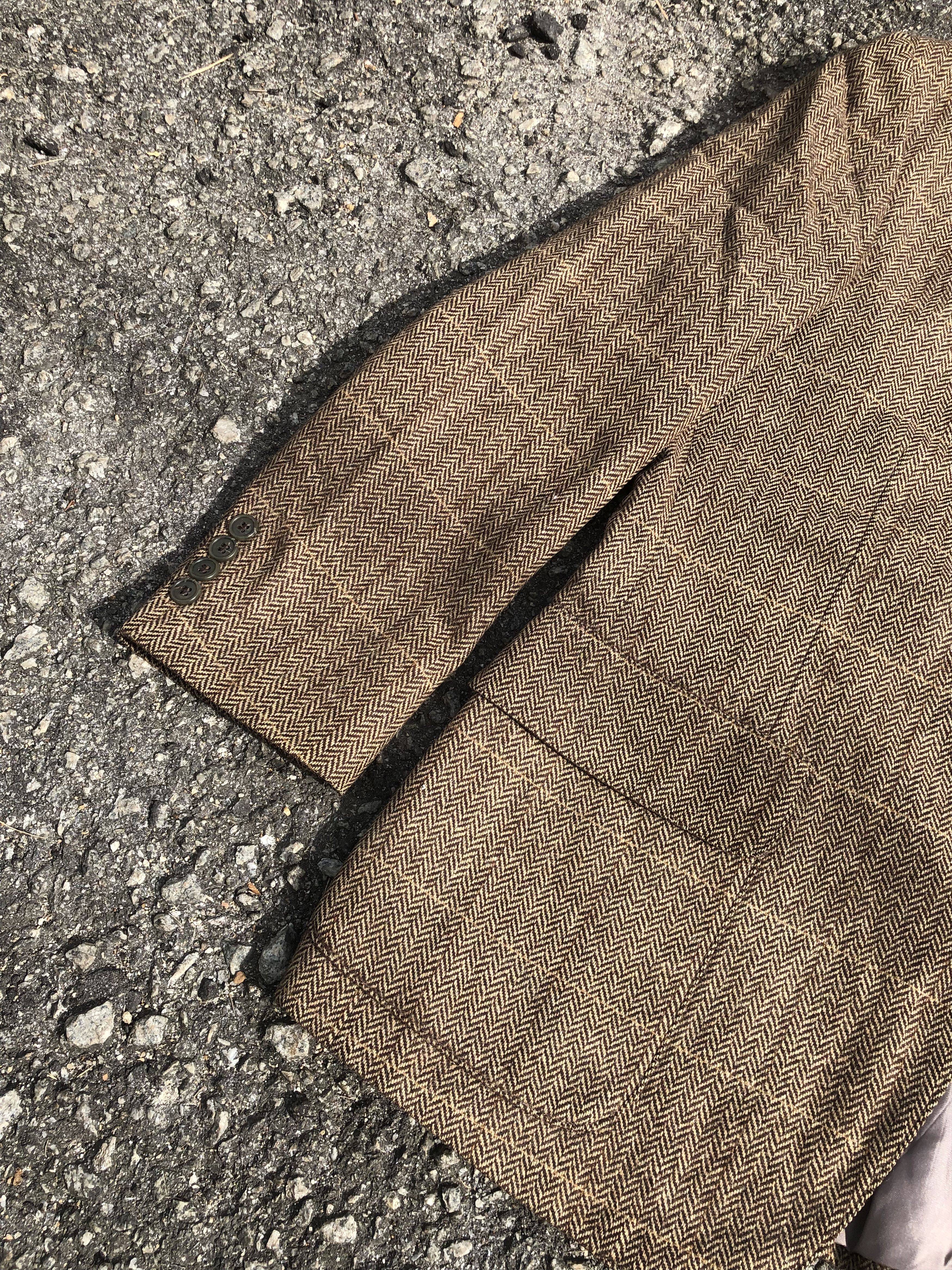 Polo Ralph Lauren Vintage 90s Ralph Lauren Tailored Jacket Herringbone Size 42L - 5 Thumbnail