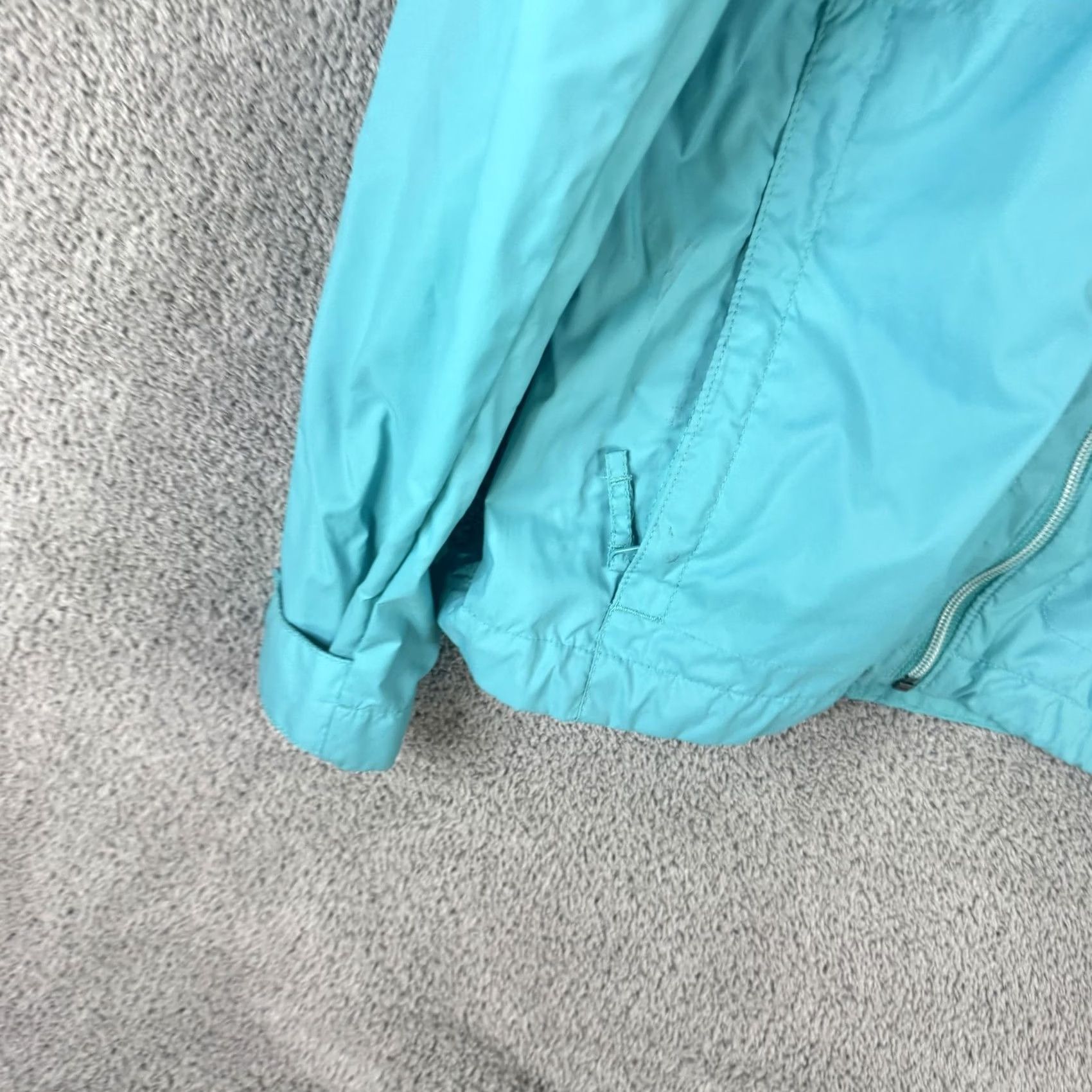 Vintage Columbia Jacket Womens Medium Blue Hooded Full Zip Lightweight Windbreaker Shell Jacket Size M / US 6-8 / IT 42-44 - 2 Thumbnail