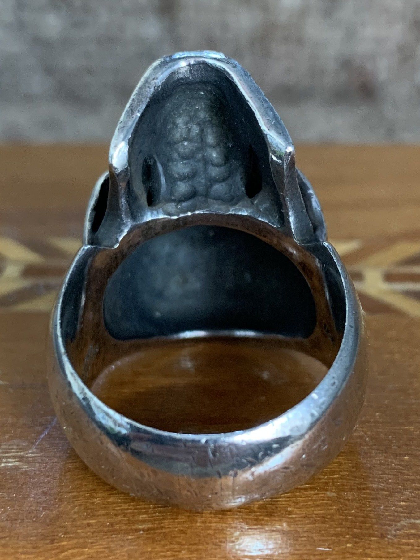 Number (N)ine SS05 "Nightcrawler" Bejeweled Silver Skull Ring Size ONE SIZE - 6 Thumbnail