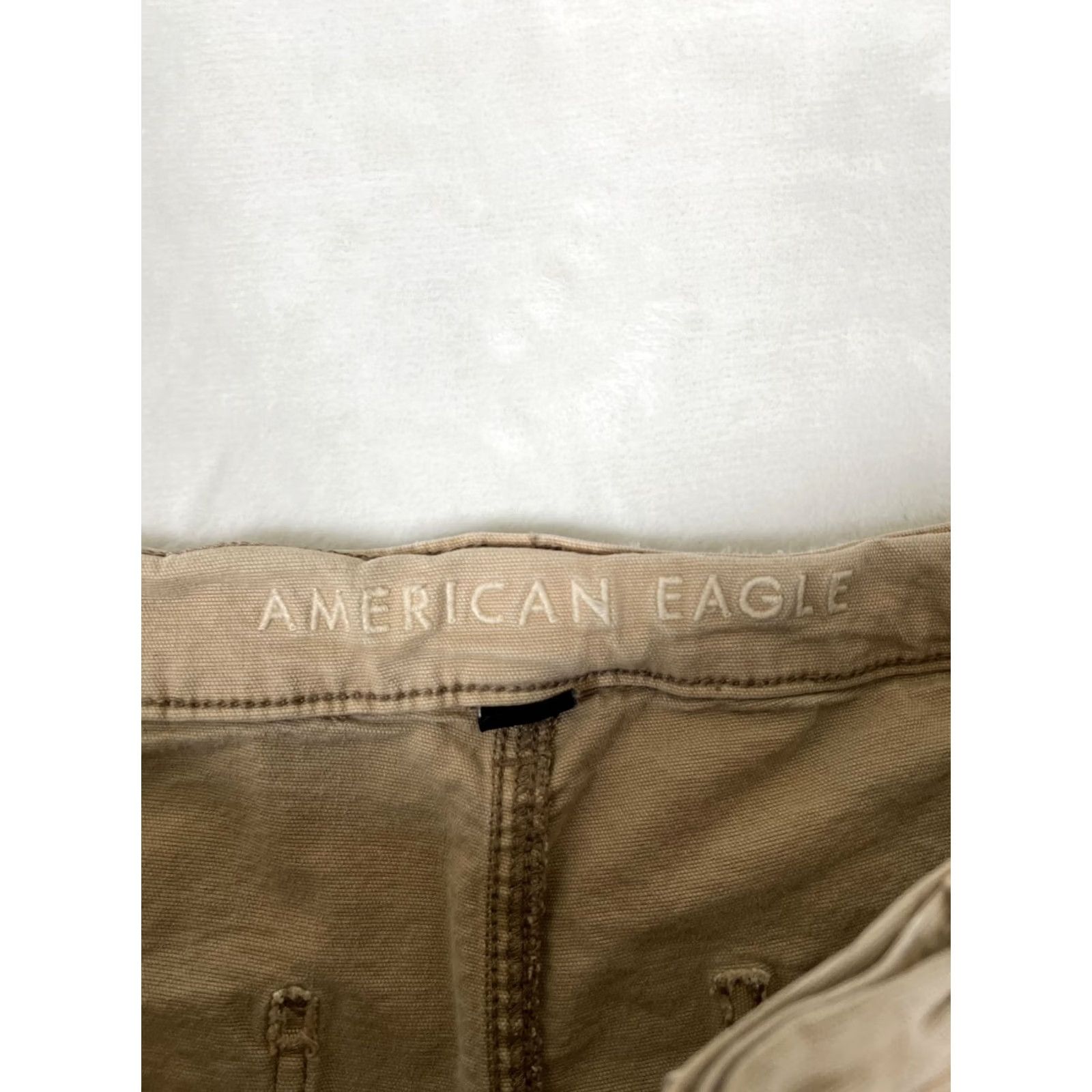 American Eagle Outfitters VINTAGE American Eagle Outfitters Cargo Pants Womens 16 Beige High Rise Stretch Size 38" / US 16 / IT 52 - 4 Thumbnail