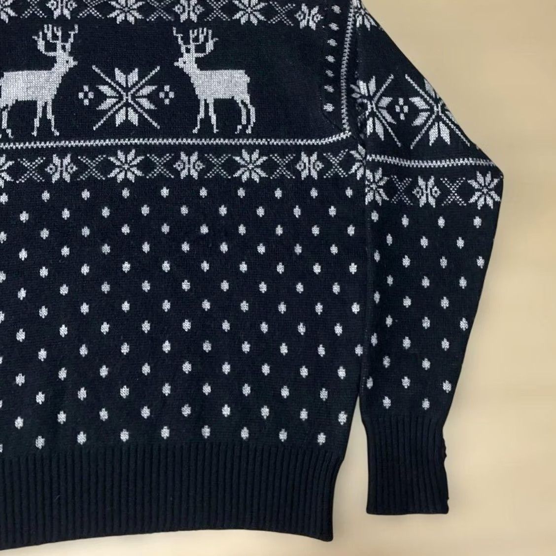 Ralph Lauren RRL RALPH LAUREN Knit Early Three-Star Tag All-over Snow Pattern L men's USED Size US L / EU 52-54 / 3 - 7 Thumbnail