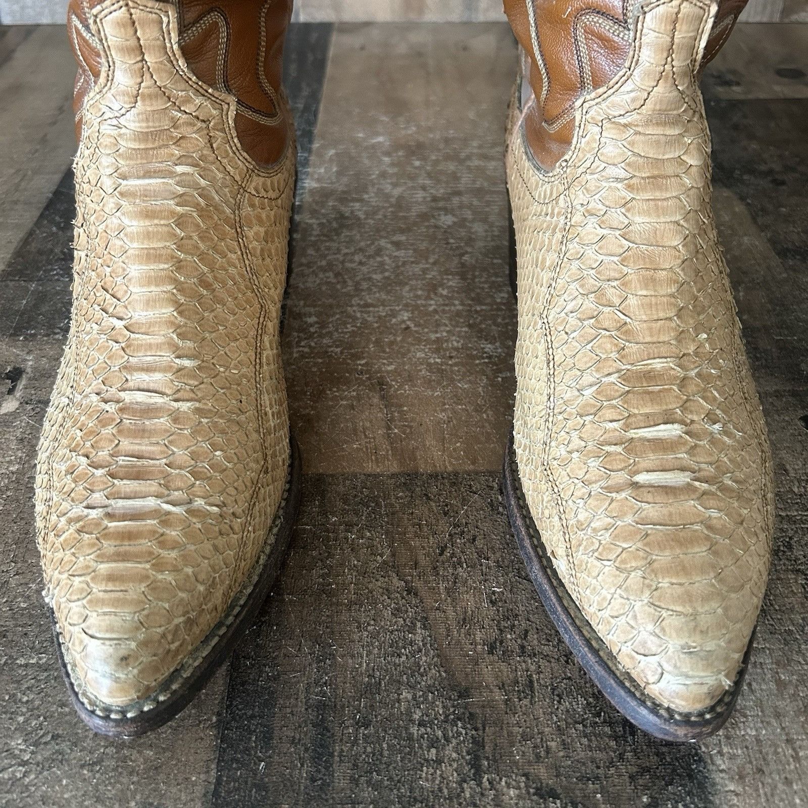 Dan Post Dan Post Vintage Snakeskin Western Cowboy Boots Mens 7.5 D Size US 7.5 / EU 40-41 - 9 Thumbnail