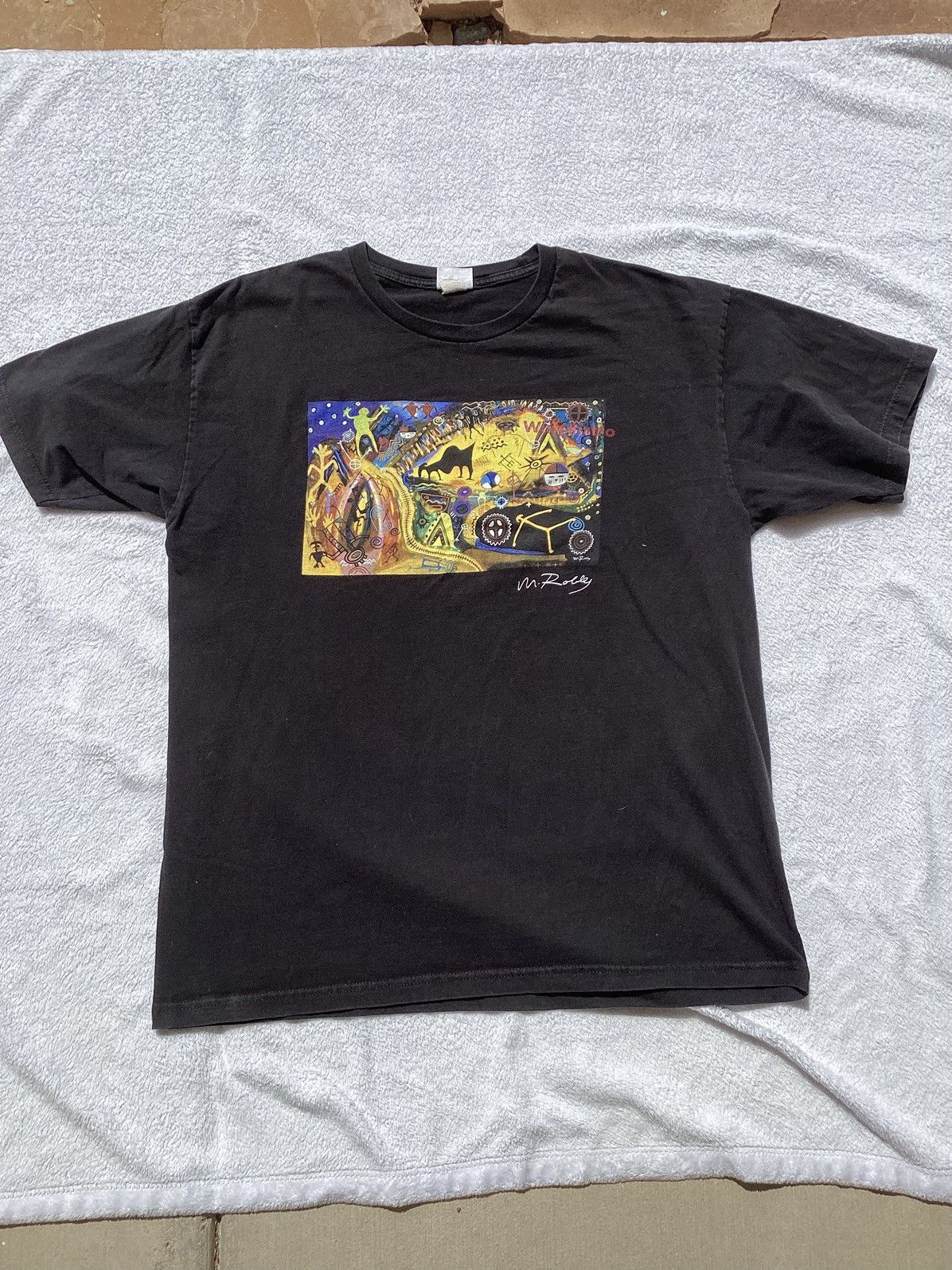 Vintage Vtg 90s touch of the past art by Mitchell E Robles T-shirt Size US XL / EU 56 / 4 - 1 Thumbnail
