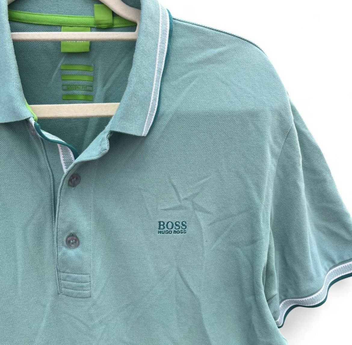 Hugo Boss Hugo Boss Green Label Polo Shirt Green Modern Fit Size US XL / EU 56 / 4 - 3 Thumbnail