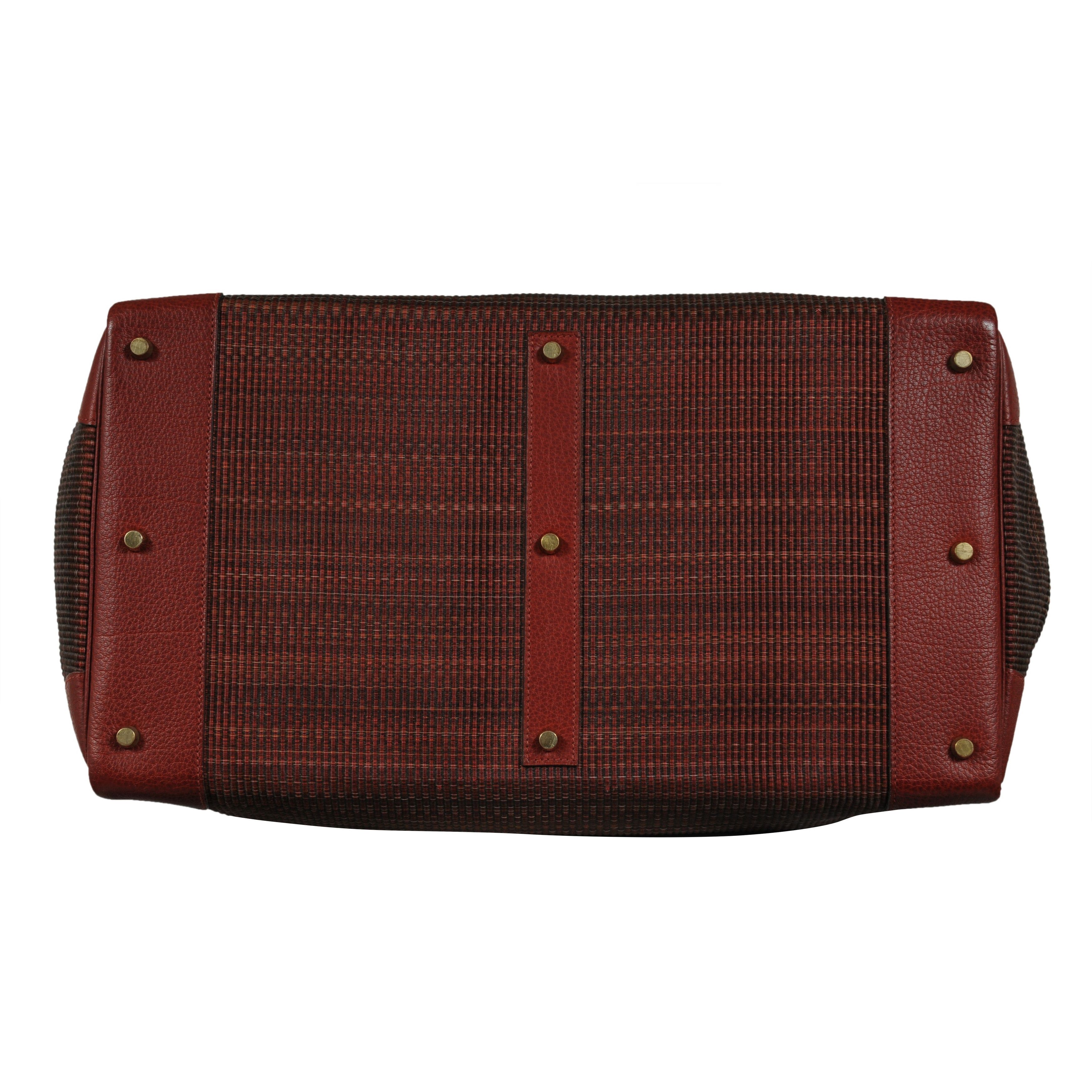 Hermes Haute A Courroies Hac 50 Red Rogue H Crinoline Buffalo Gold Size ONE SIZE - 13 Thumbnail