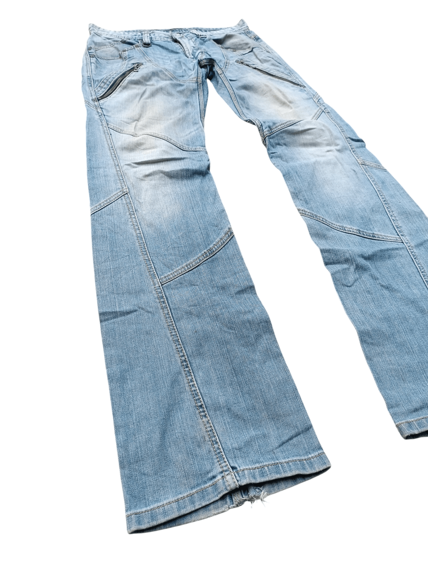 Japanese Brand Nicole Club For Men Multi Pocket Flared Jeans Size US 30 / EU 46 - 1 Thumbnail