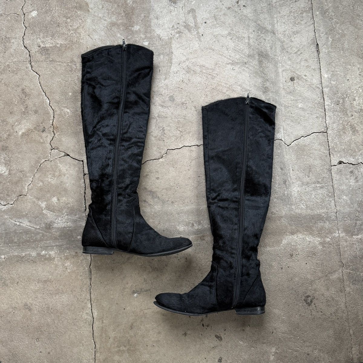 Other Real Pony Fur Knee High Boots Size US 9 / IT 39 - 2 Thumbnail