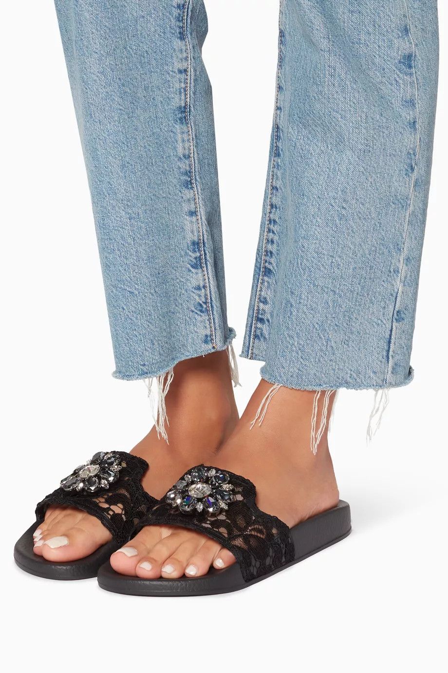 Dolce & Gabbana o1y0925 Slippers in Black Size US 4 / IT 34 - 4 Thumbnail